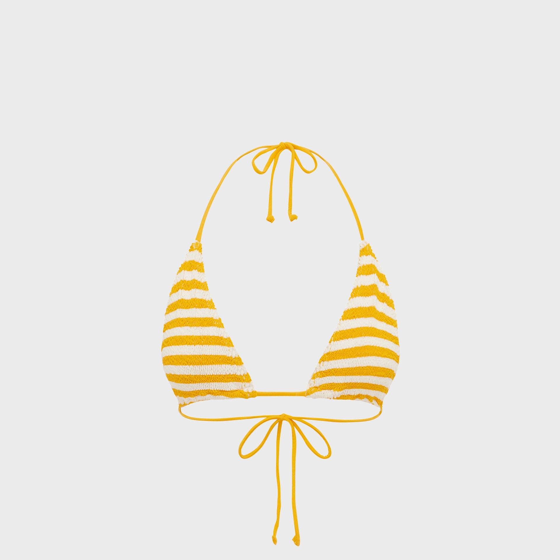 Bond Eye Ingrid Triangle Top - Saffron / White Stripe