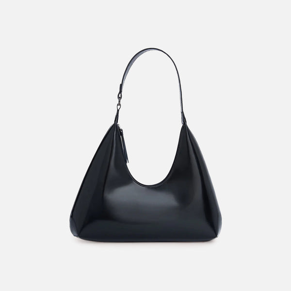 BY FAR Amber Semi-Patent Leather Shoulder Bag