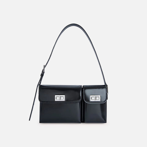 BY FAR Semi Patent Leather Mini Bag