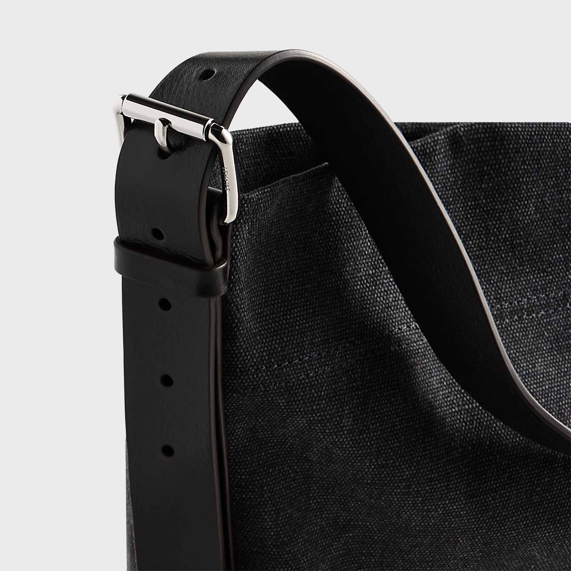 Lemaire Belted Tote Bag - Ash Black