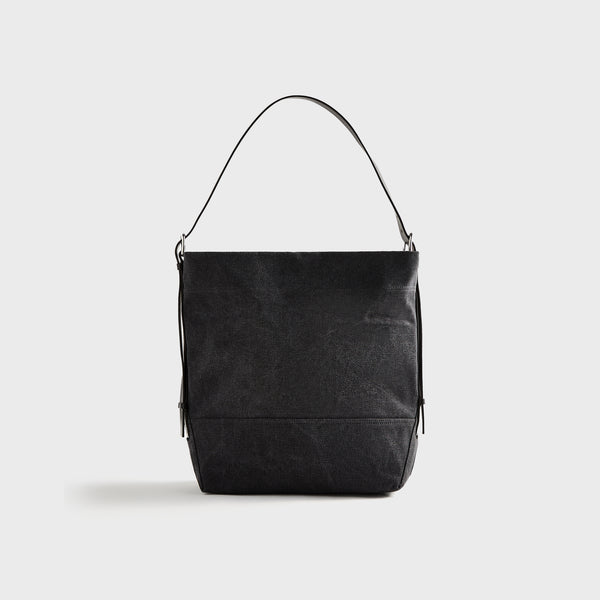 lemaire BELTED TOTE BAG ASH BLACK トートバッグ Lemaire Belted Tote Bag - Ash Black – Kith