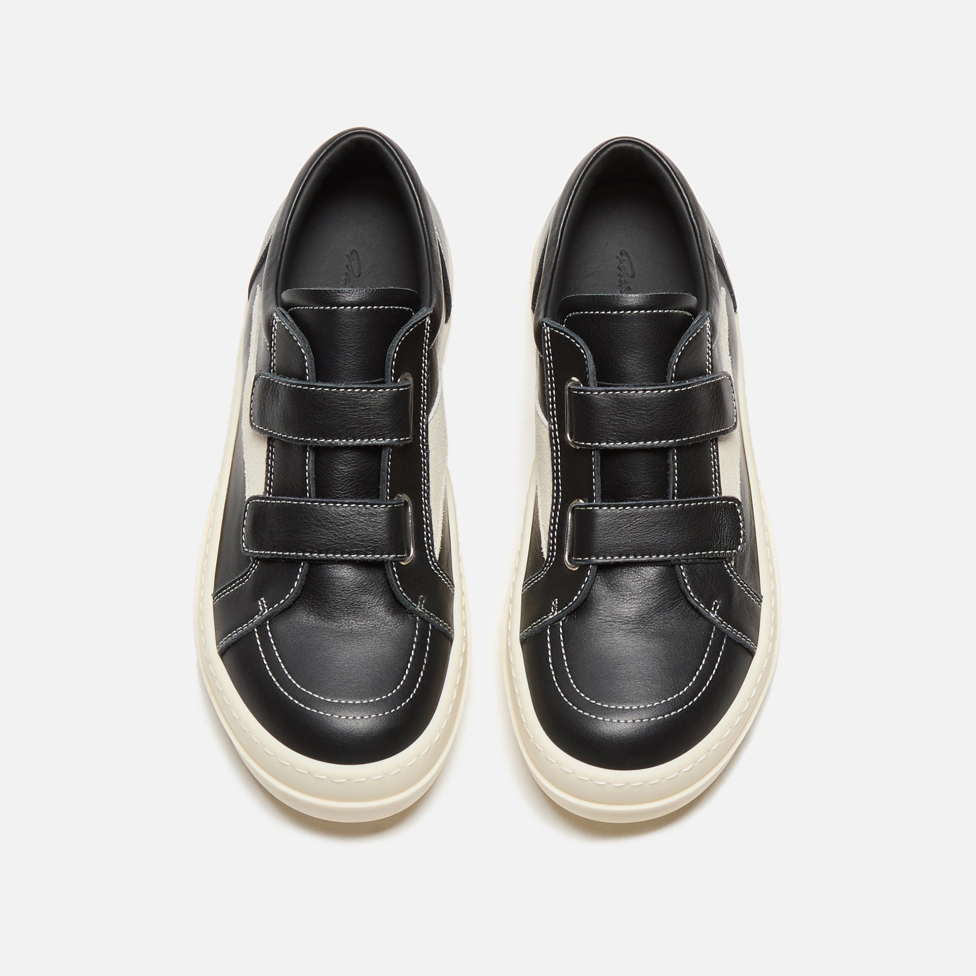 Rick Owens Kids Vintage Sneaker - Scarpe In Pelle Black / Milk / Milk