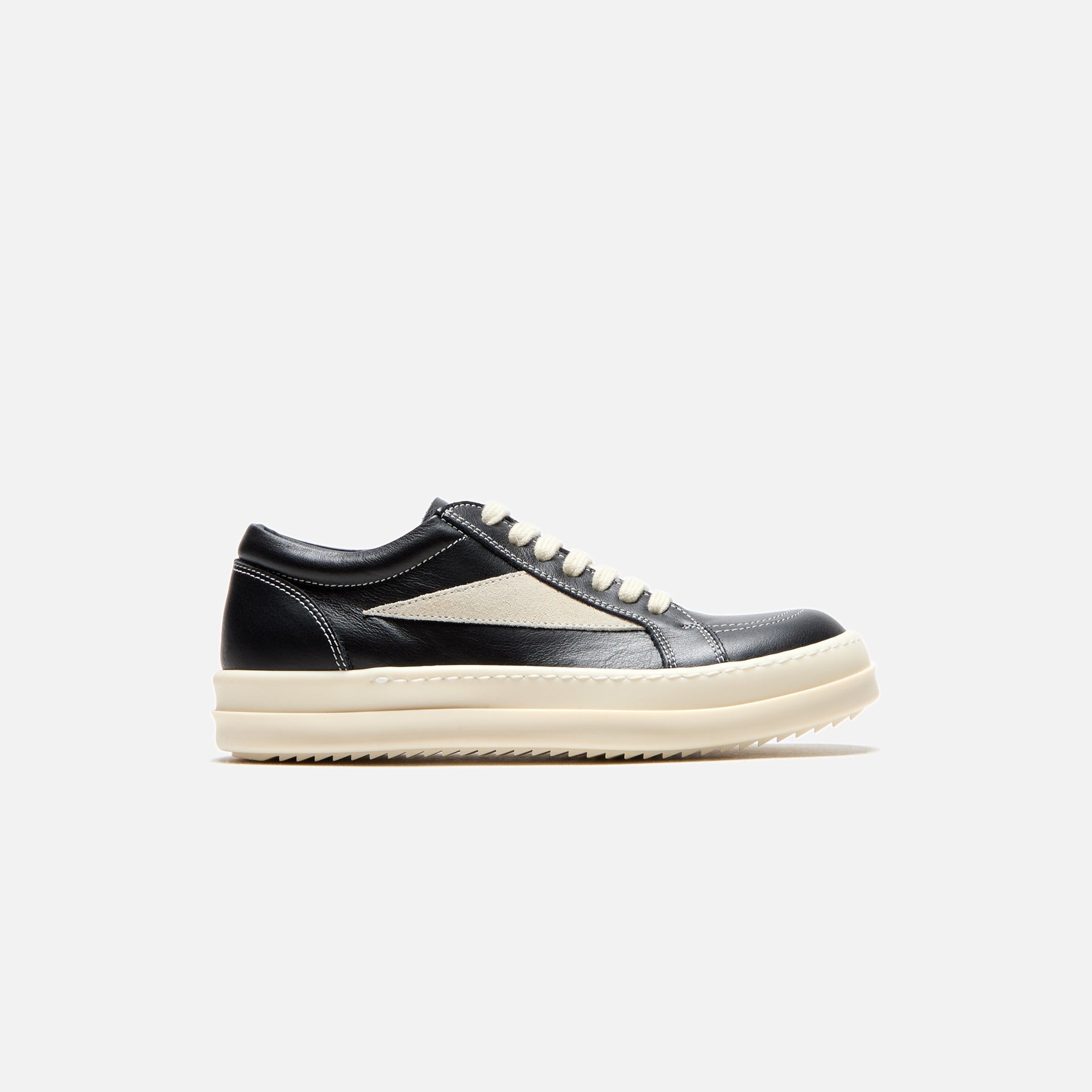 Rick Owens Kids Scarpe Pelle Vintage Sneakers - Black / Milk / Milk