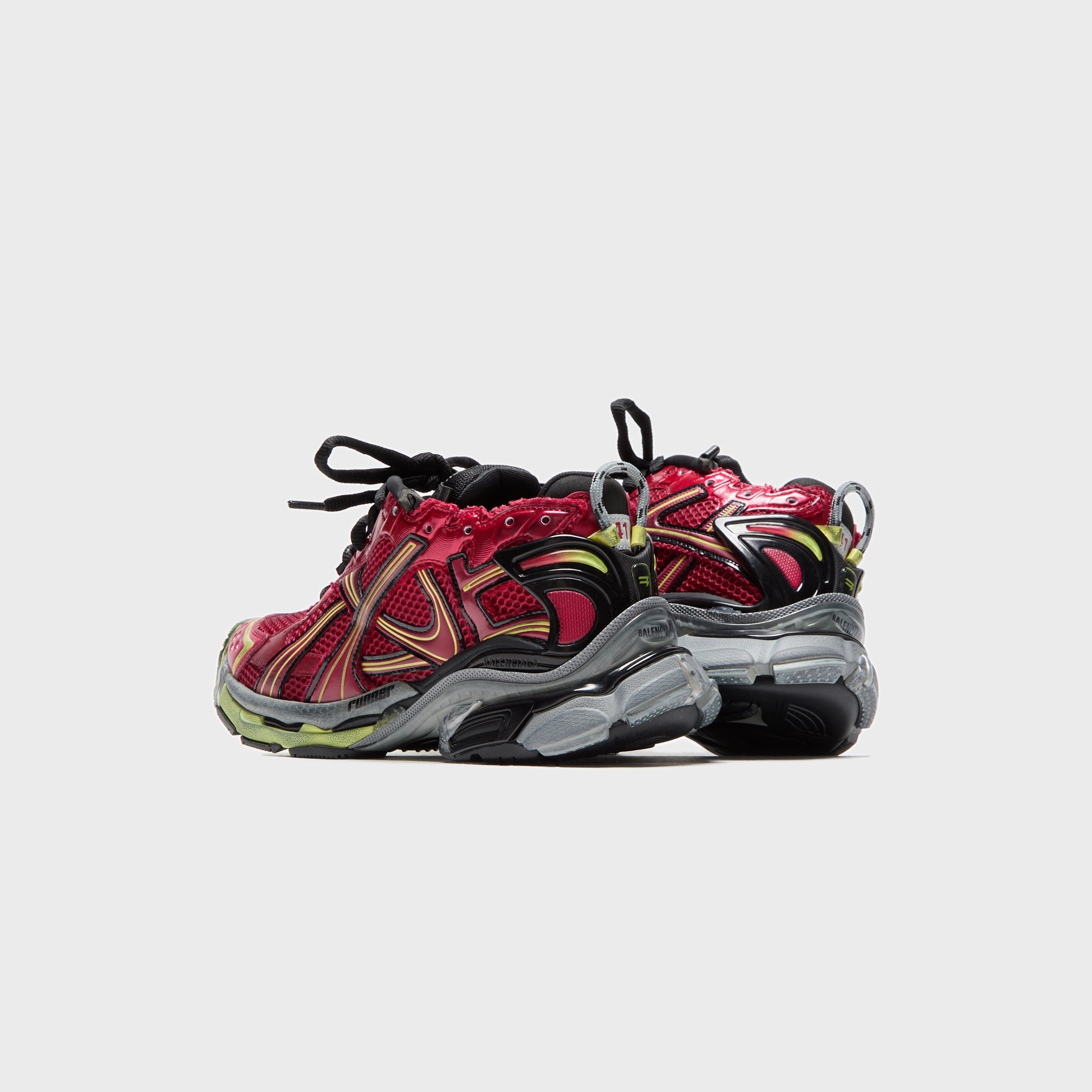Balenciaga Runner Sneaker - Red / Fluorescent Yellow / Grey