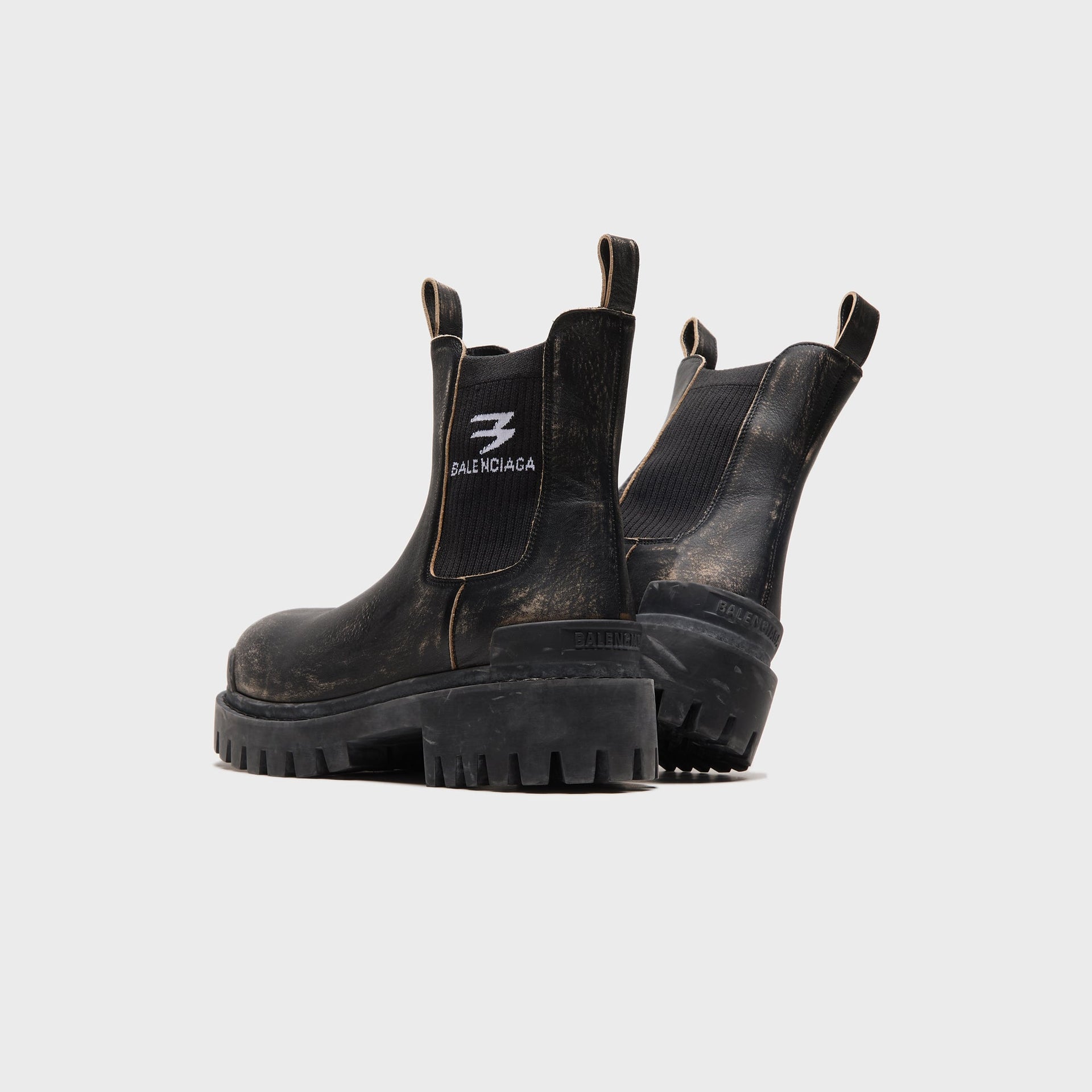 Balenciaga Strike Chelsea Boot - Black / Beige