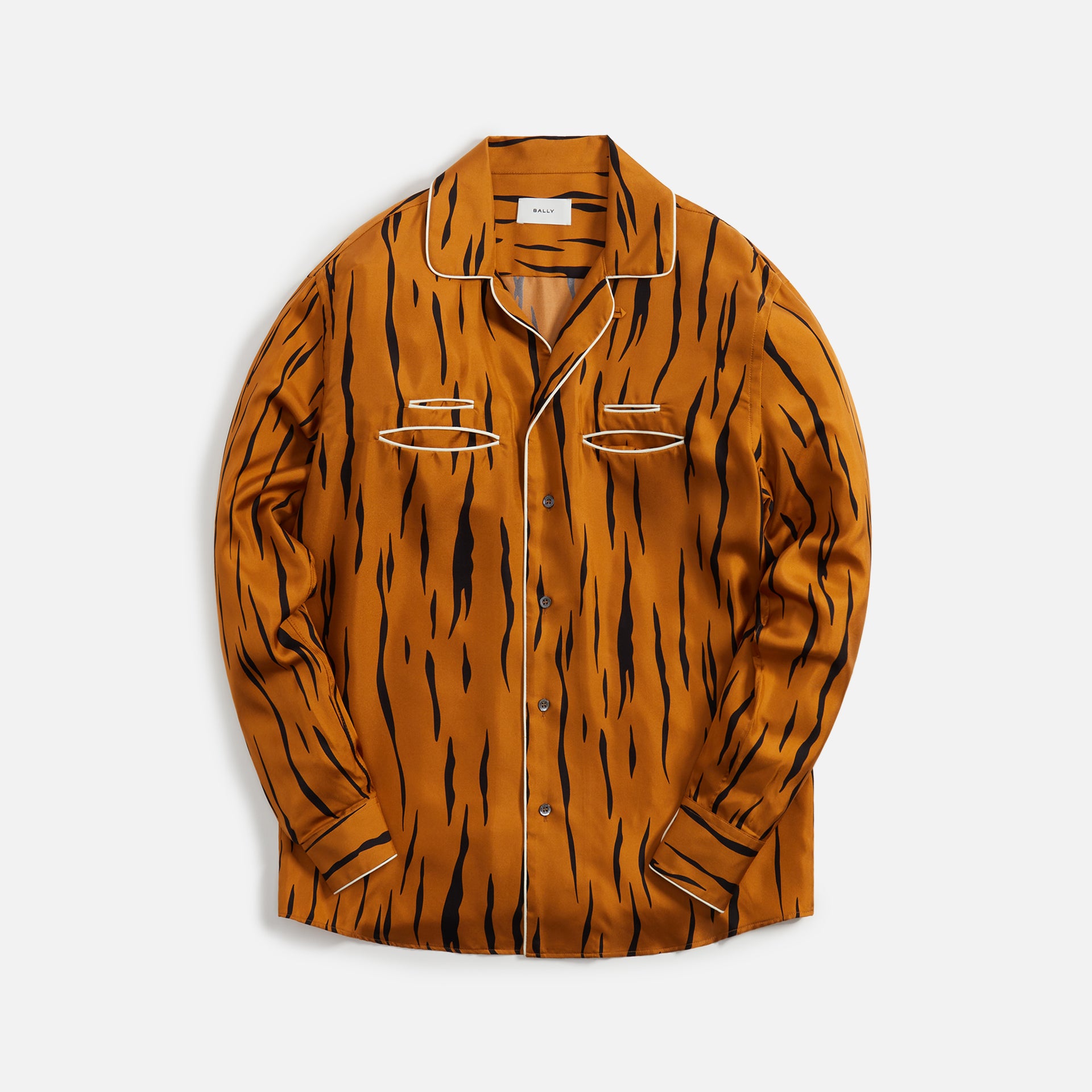 Bally Animal-Print Velvet Shirt - Desert / Black