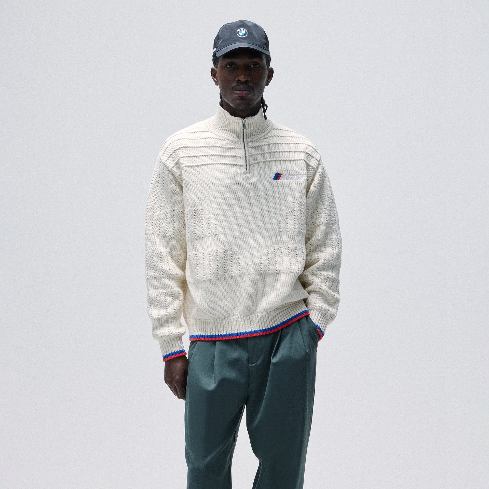 Kith for BMW Ansel Quarter Zip Sweater - Sandrift