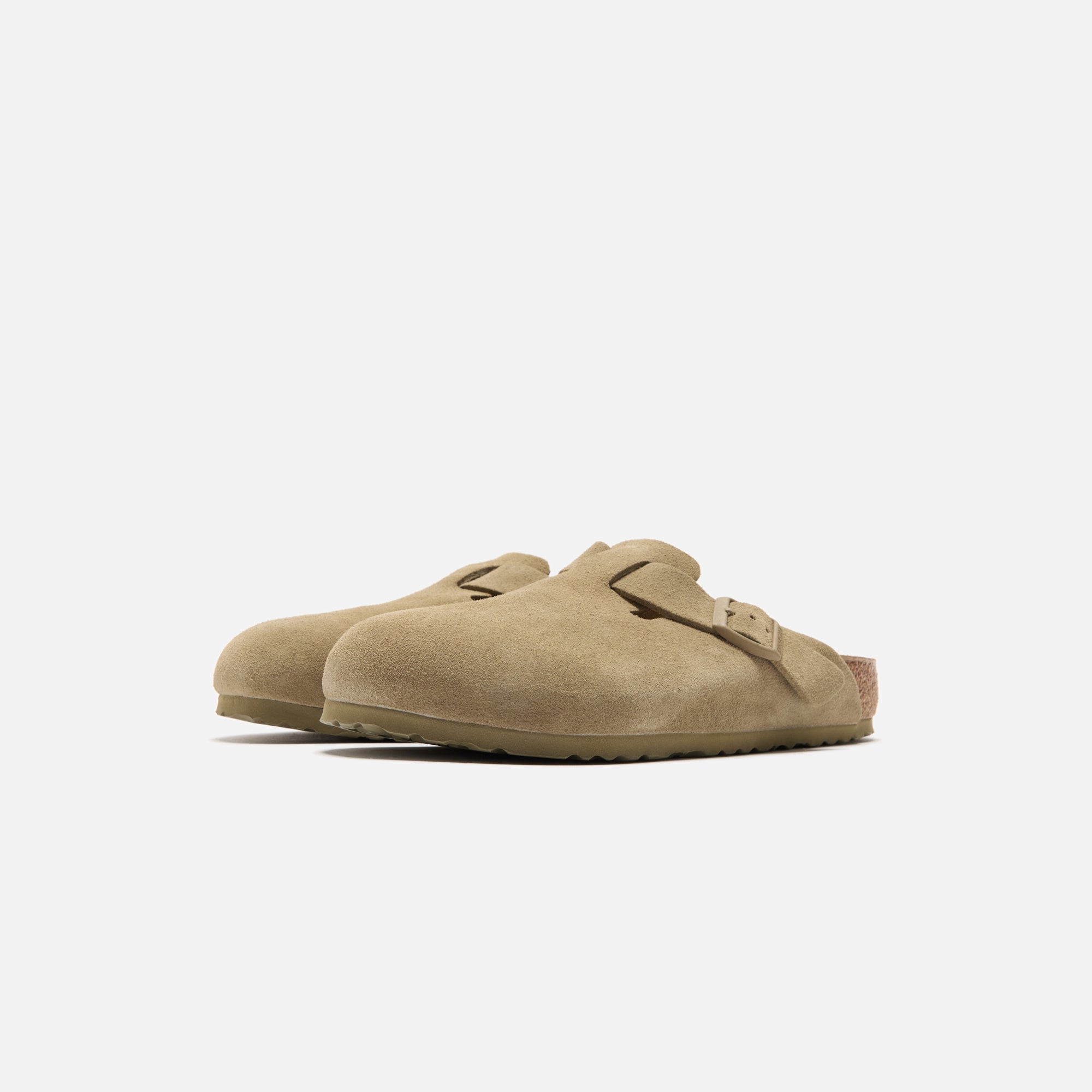 Birkenstock Boston Suede - Faded Khaki – Kith