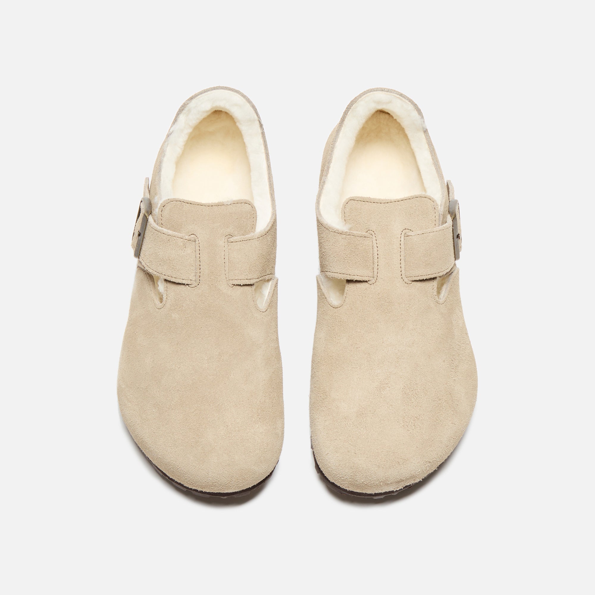 London Shearling Suede Leather Taupe | BIRKENSTOCK