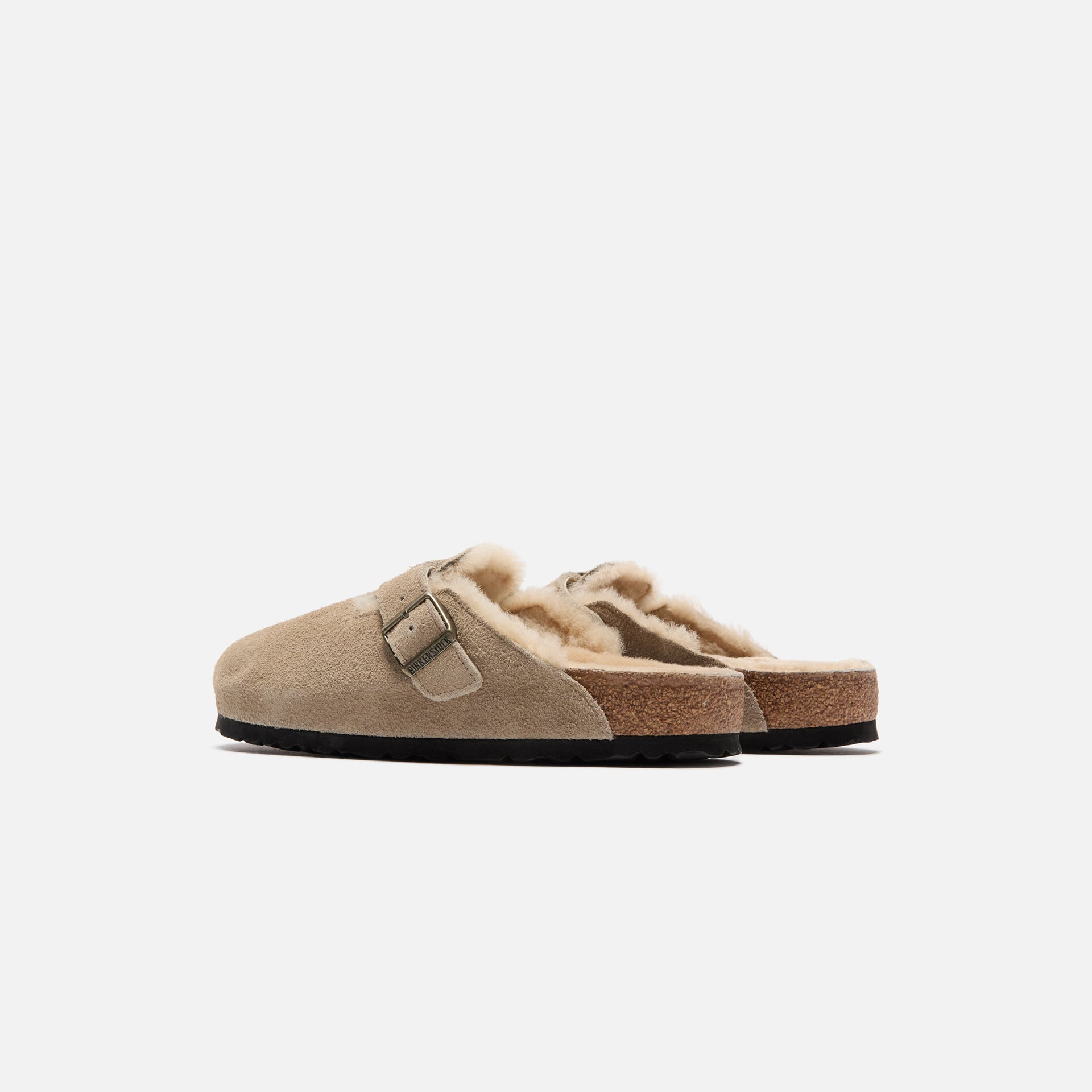 Birkenstock Boston Shearling Suede - Taupe / Sandcastle