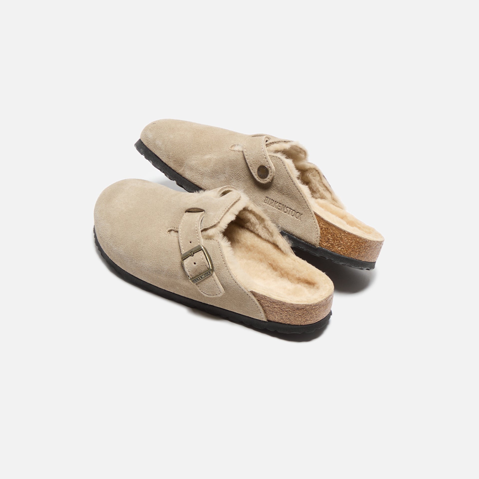 Birkenstock Boston - Shearling Suede / Shearling Taupe / Sandcastle