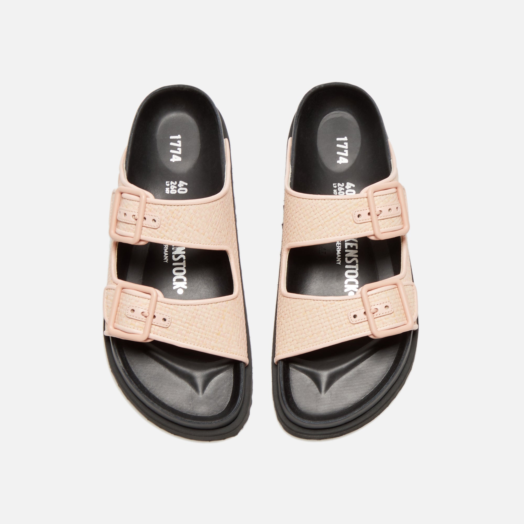 Birkenstock WMNS Arizona Raffia - Luxe Chintz Rose – Kith