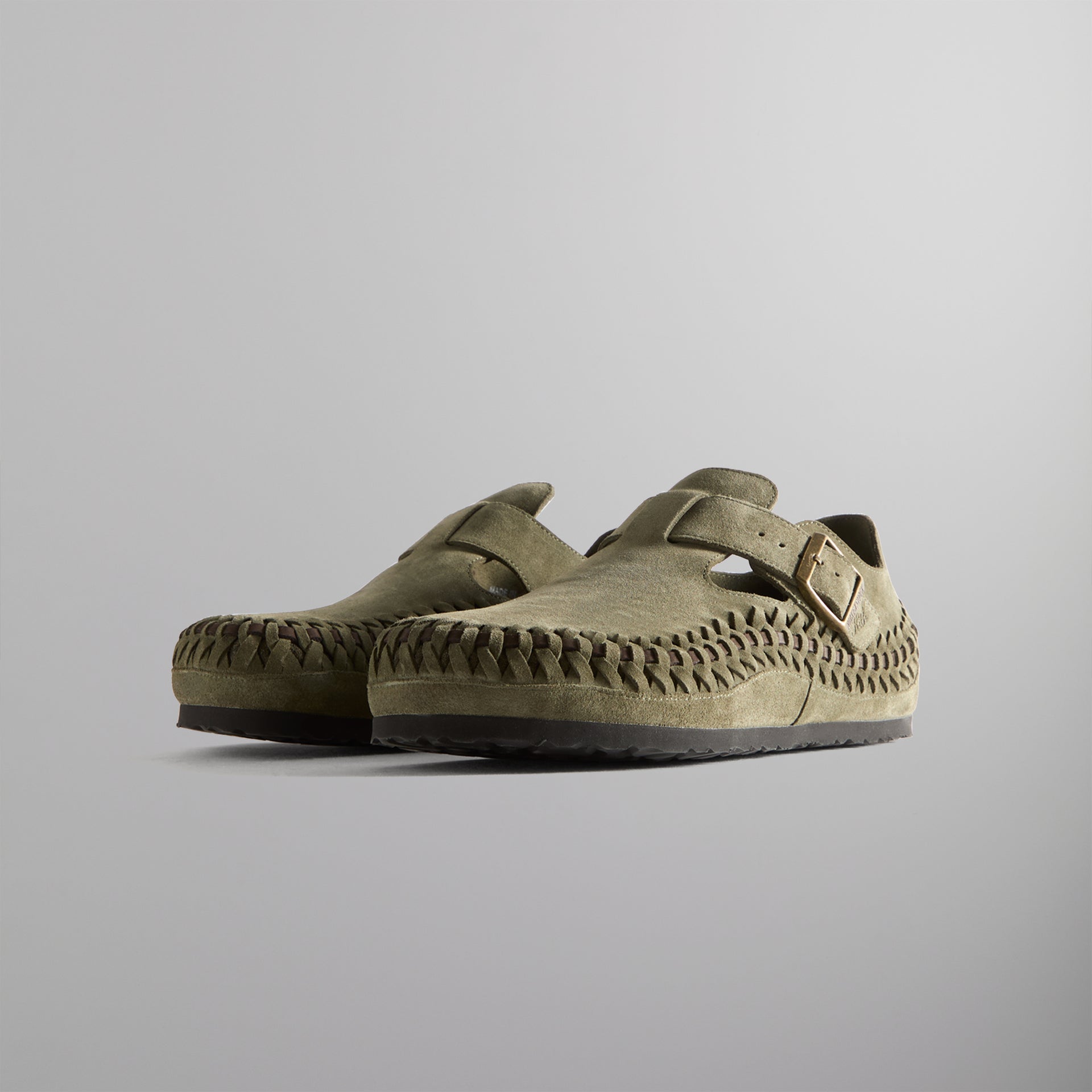 Kith for Birkenstock London Braided Shearling - Olive Night