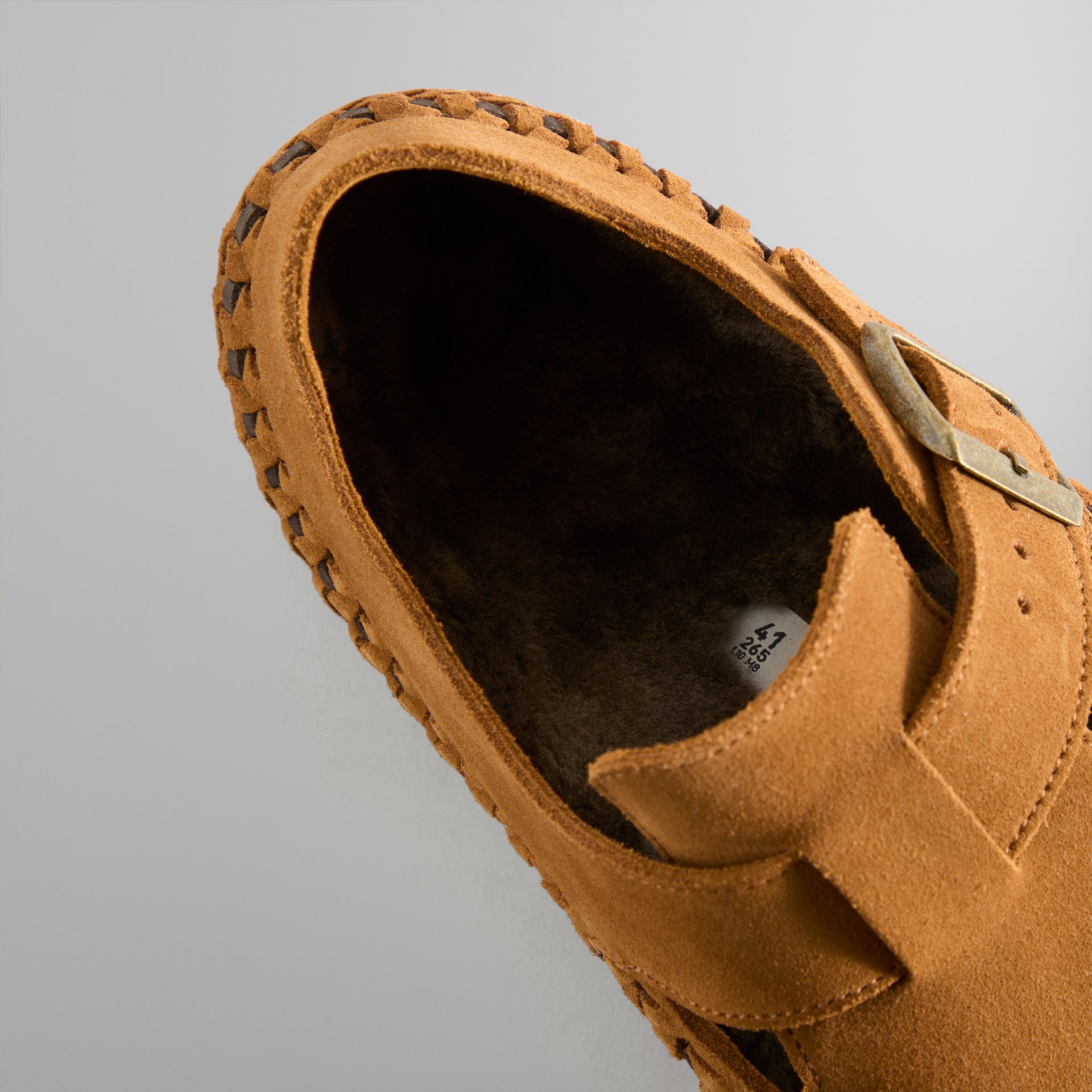 Kith for Birkenstock London Braided Shearling -  Mink / Mocca