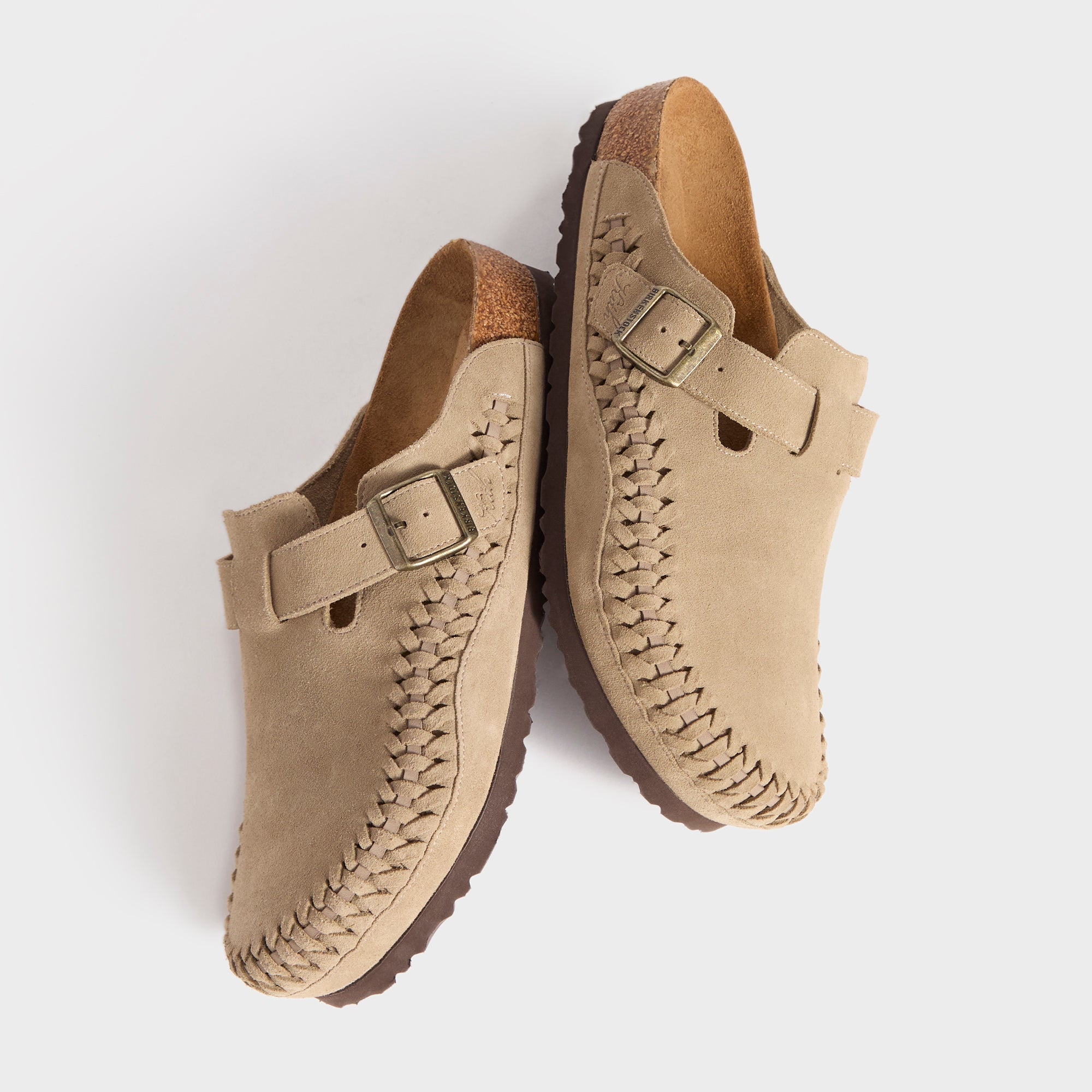 【極美品】KITH Boston Braided 41 TAUPE Kith for Birkenstock Suede Boston Braided - Taupe