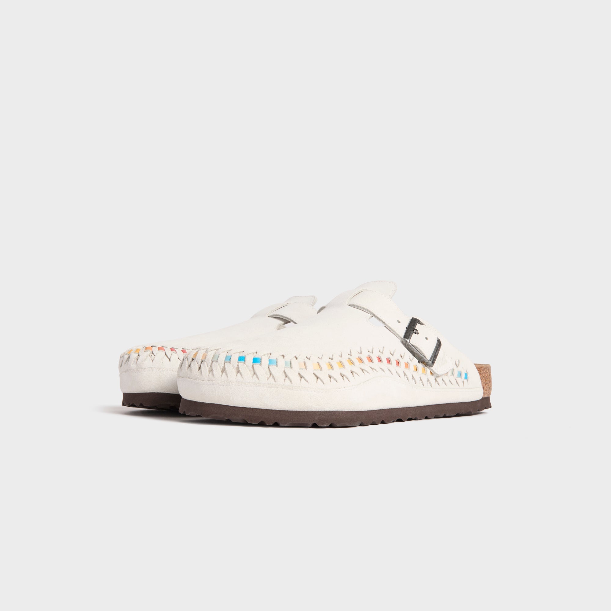 Kith for Birkenstock WMNS Suede Boston Braided - Antique White / Tie D