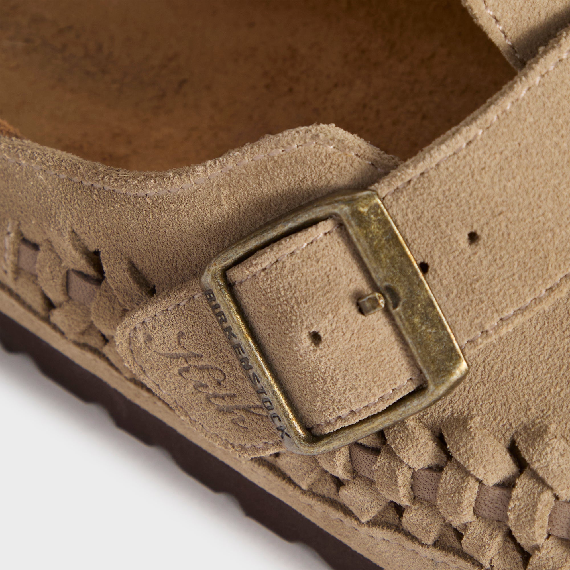 【極美品】KITH Boston Braided 41 TAUPE Kith for Birkenstock Suede Boston Braided - Taupe