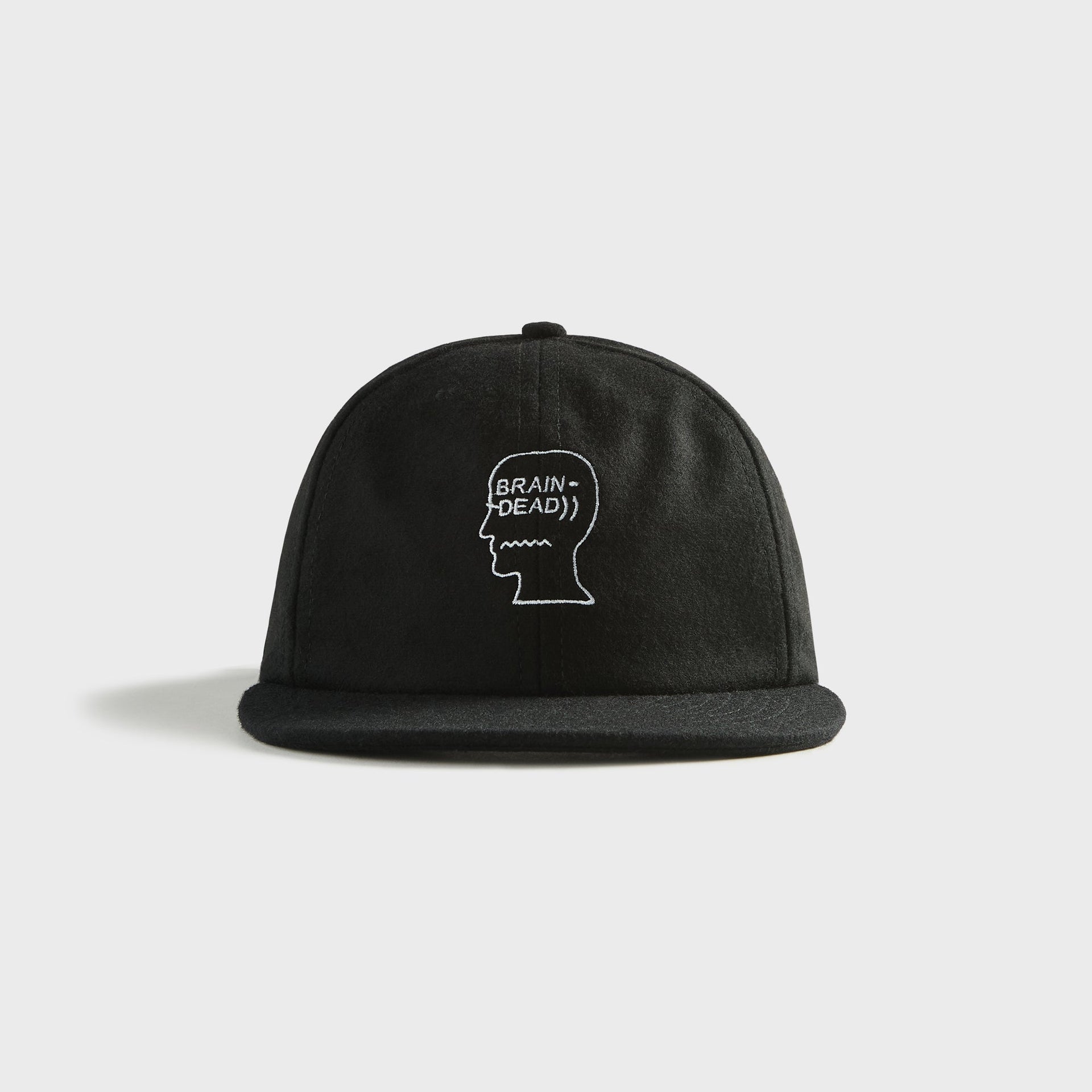 Brain Dead Flannel Logohead 6 Panel Cap - Black