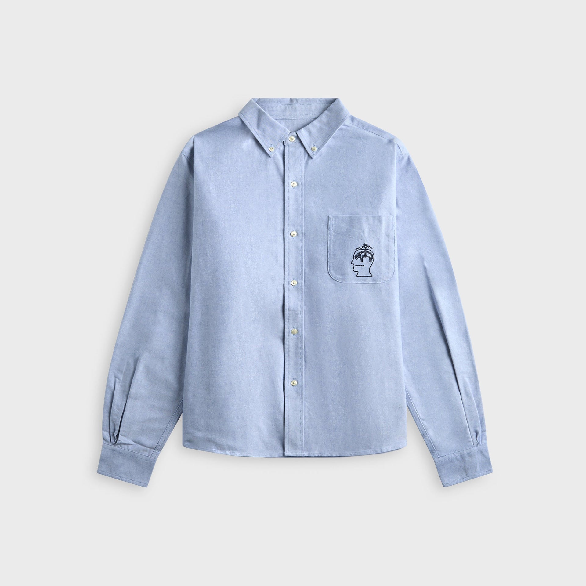 Brain Dead x Brooks Brothers California Selvedge Oxford Button Up - Blue