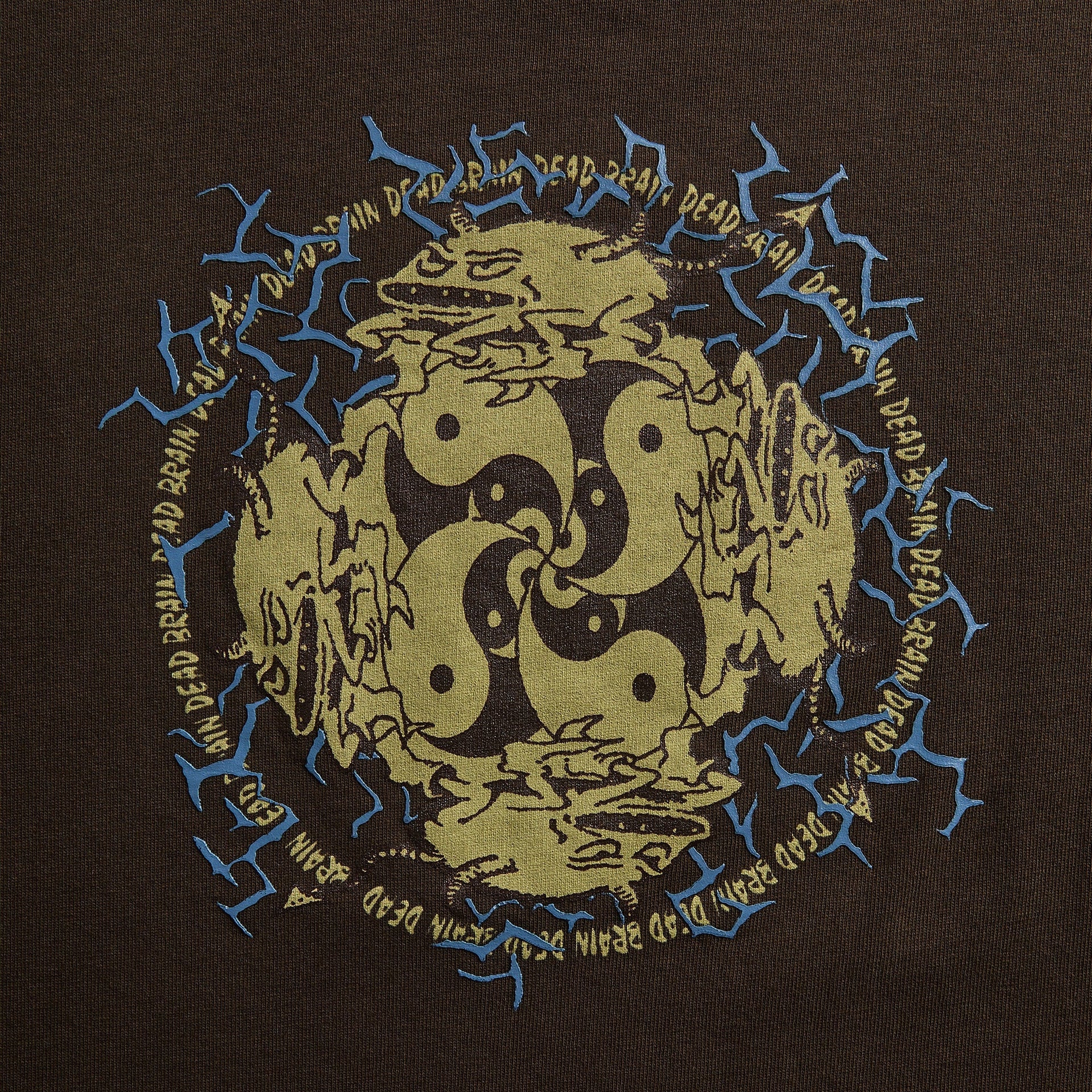 Brain Dead Ying Yang Run Tee - Brown