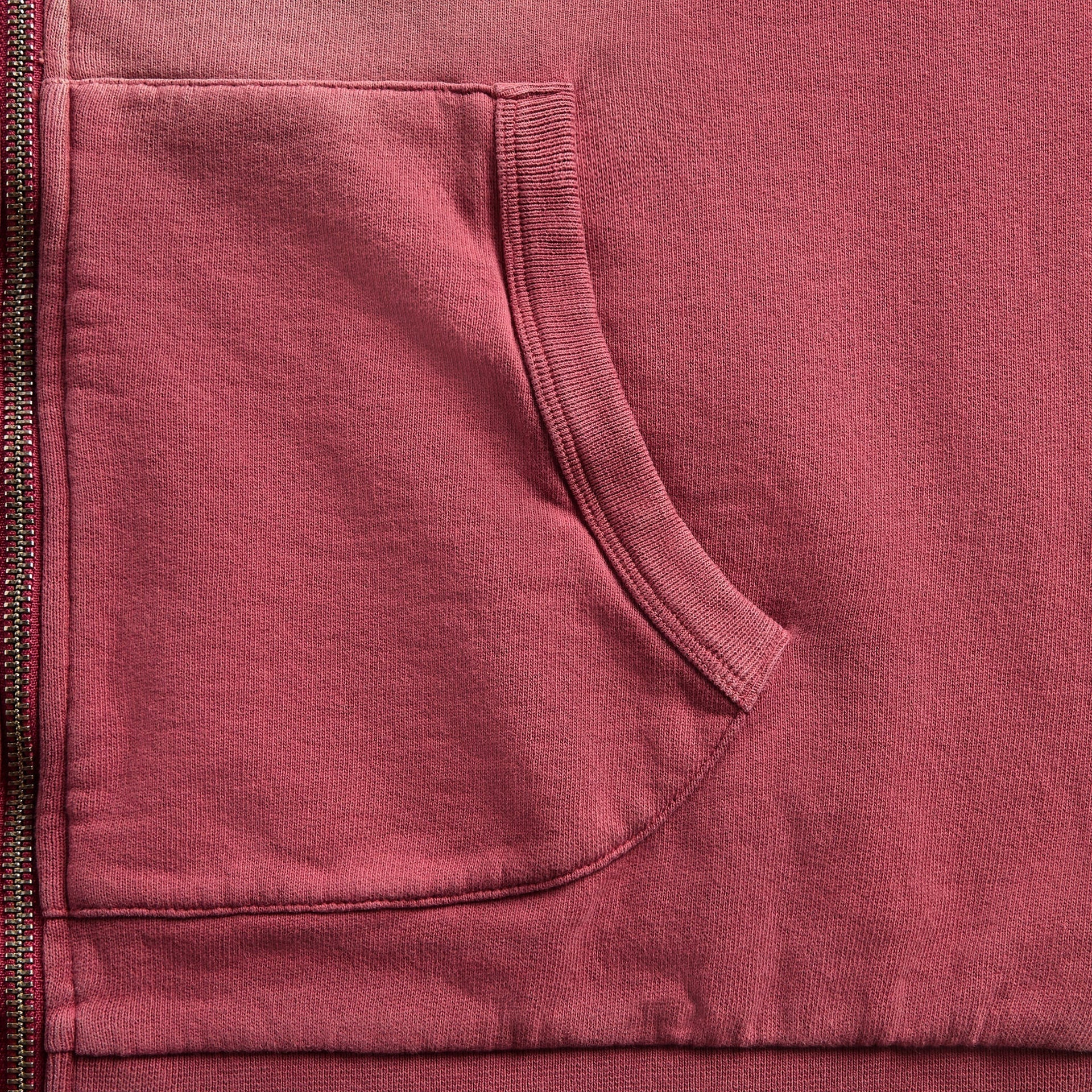 Brain Dead Padded Elbow Zip-Up Hoodie - Brick