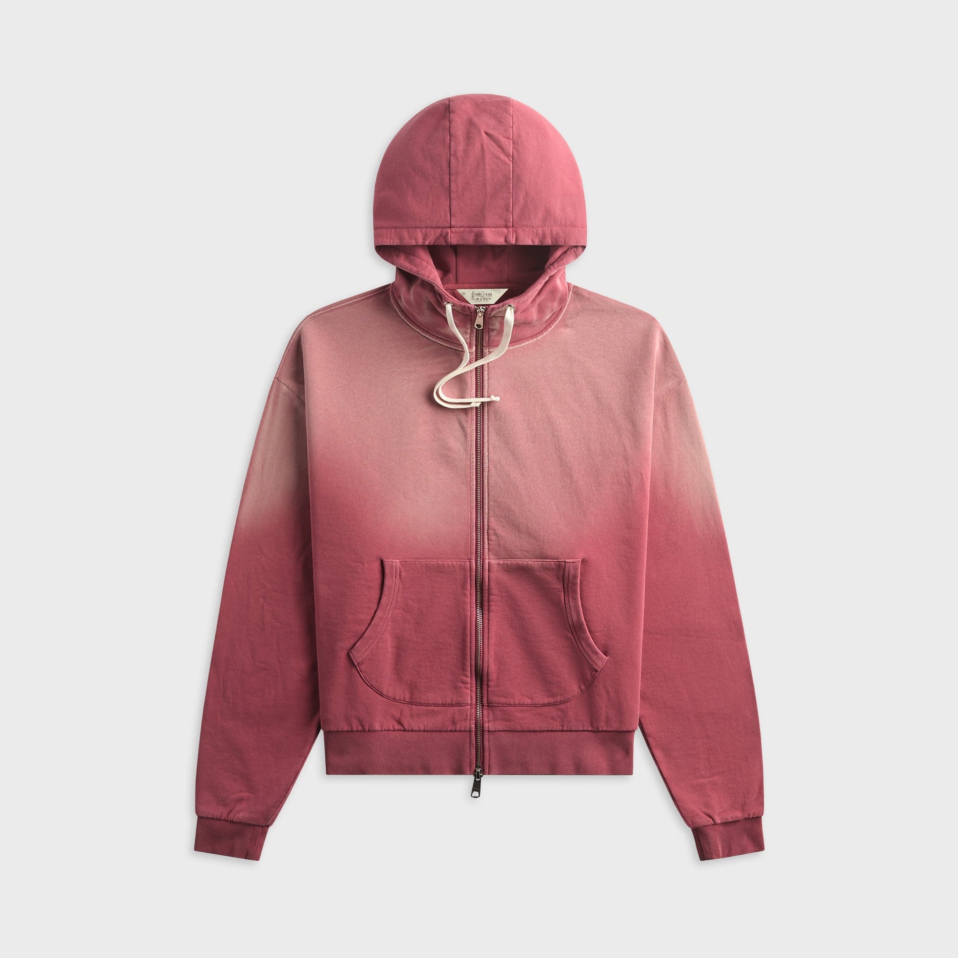Brain Dead Padded Elbow Zip-Up Hoodie - Brick
