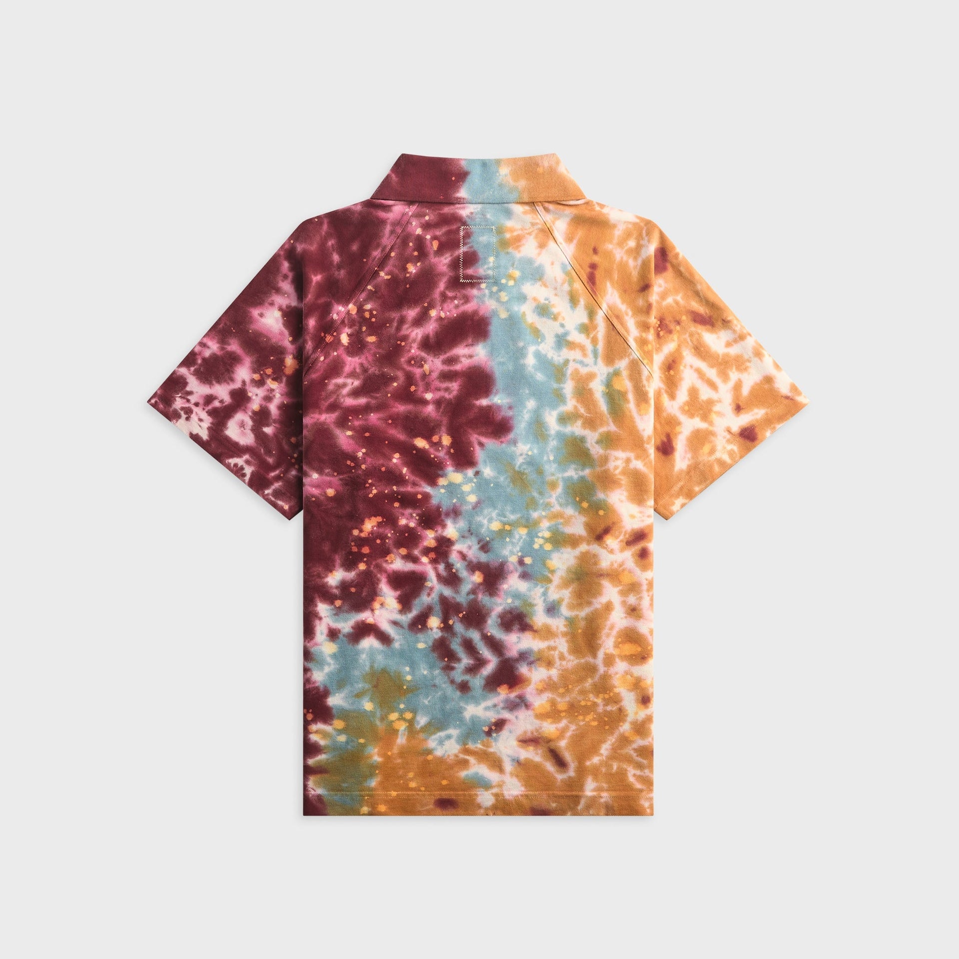 Brain Dead Dyed Short Sleeve Boxed Pique Polo - Terracotta