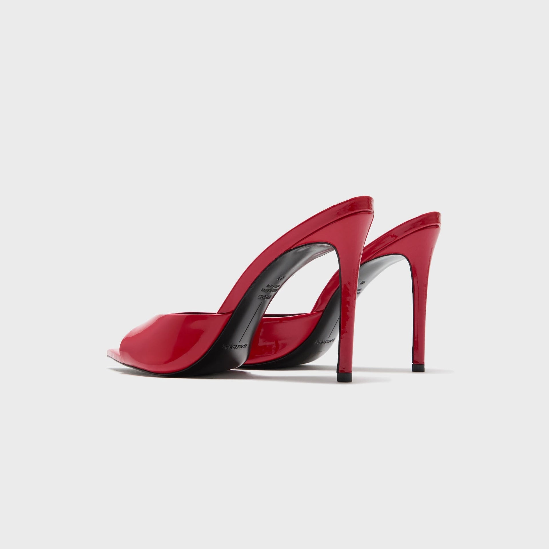 Black Suede Studio Brea Patent Leather Mule - Cherry