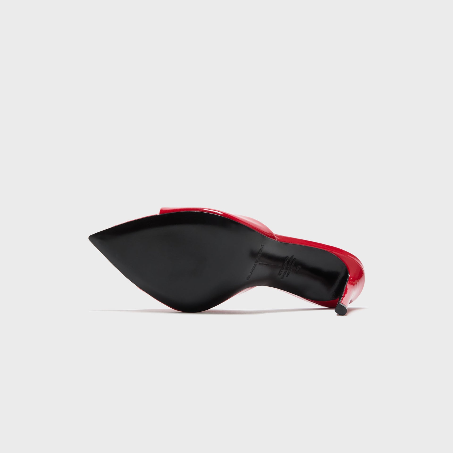 Black Suede Studio Brea Patent Leather Mule - Cherry