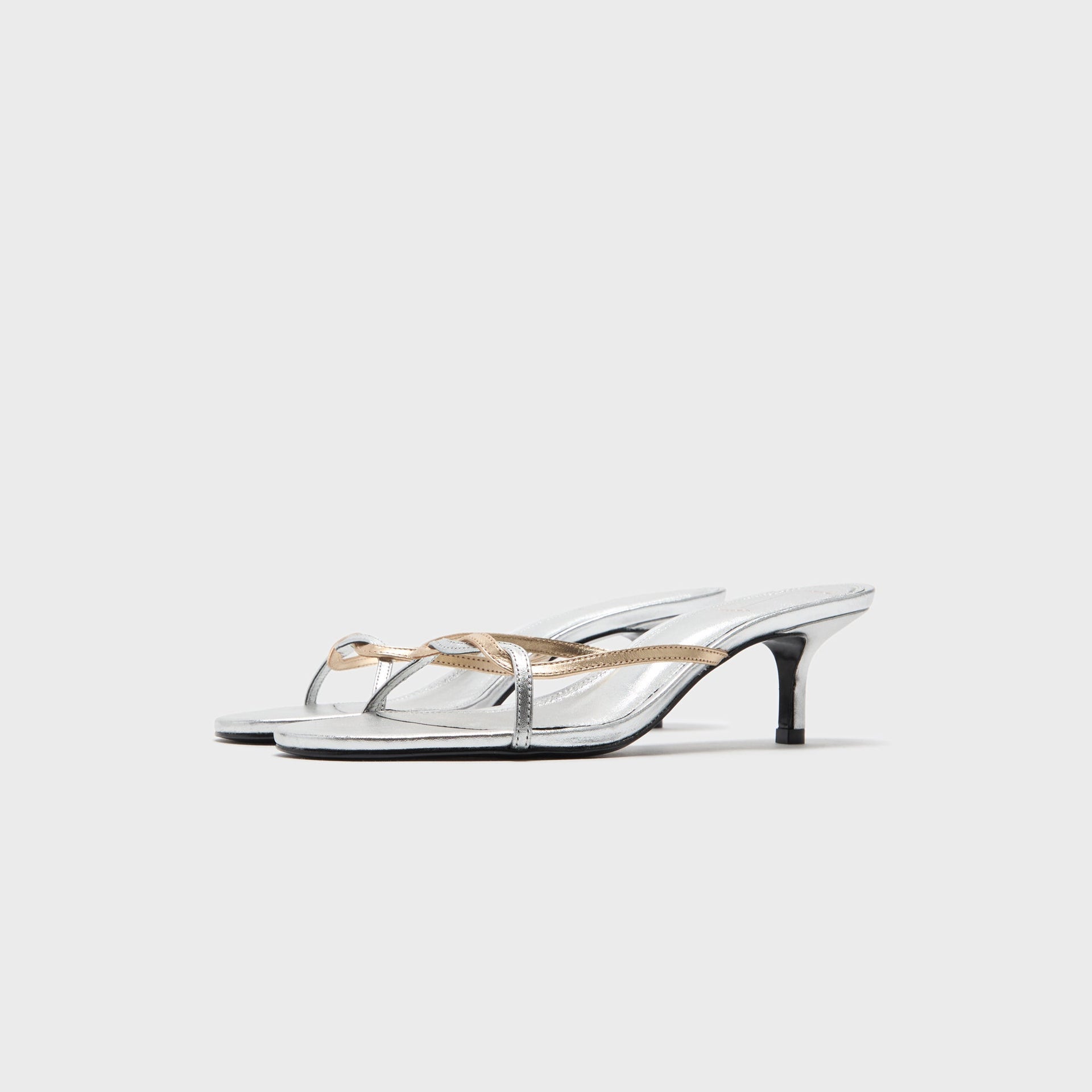 Black Suede Studio Fae 50 - Silver / Gold Metallic Leather