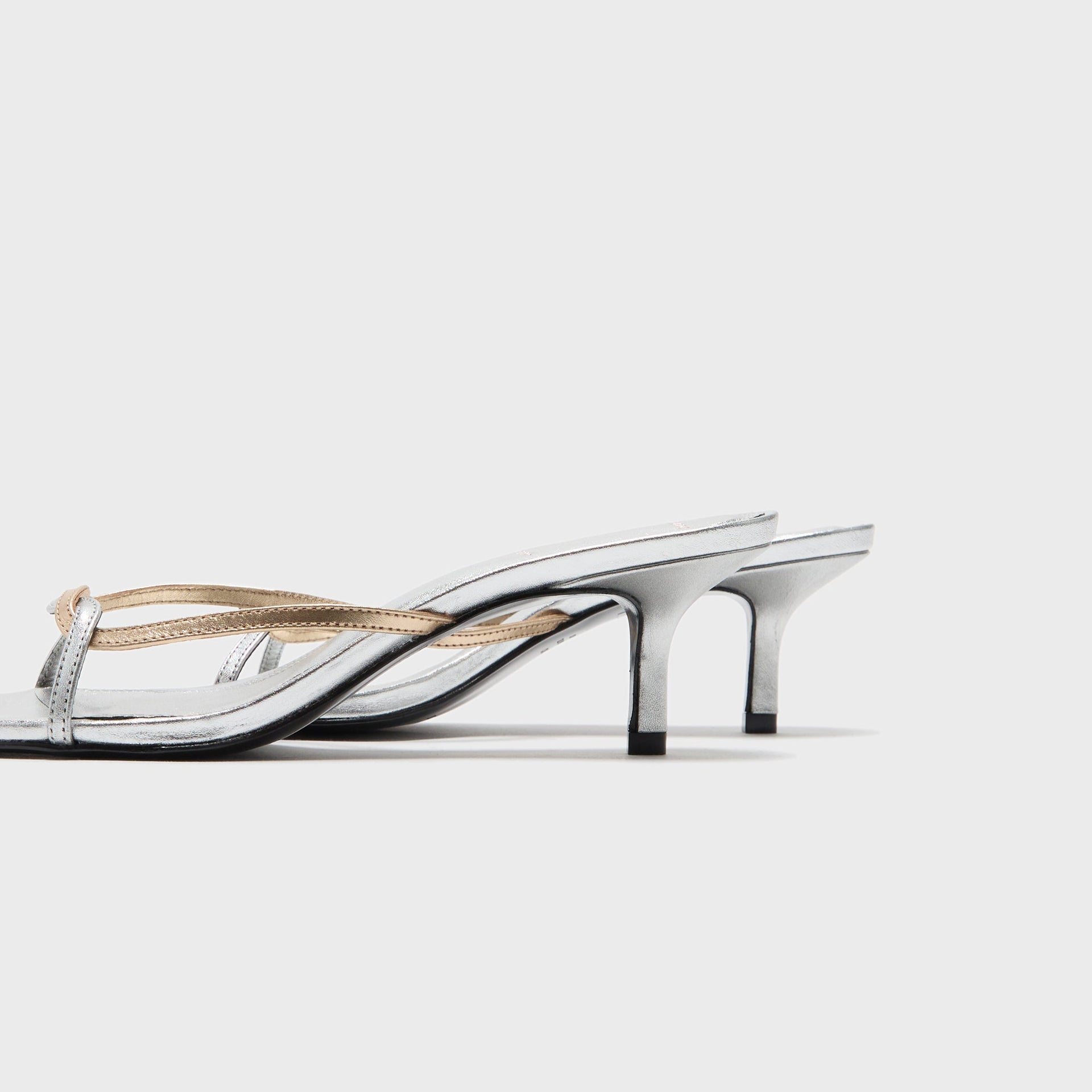 Black Suede Studio Fae 50 - Silver / Gold Metallic Leather