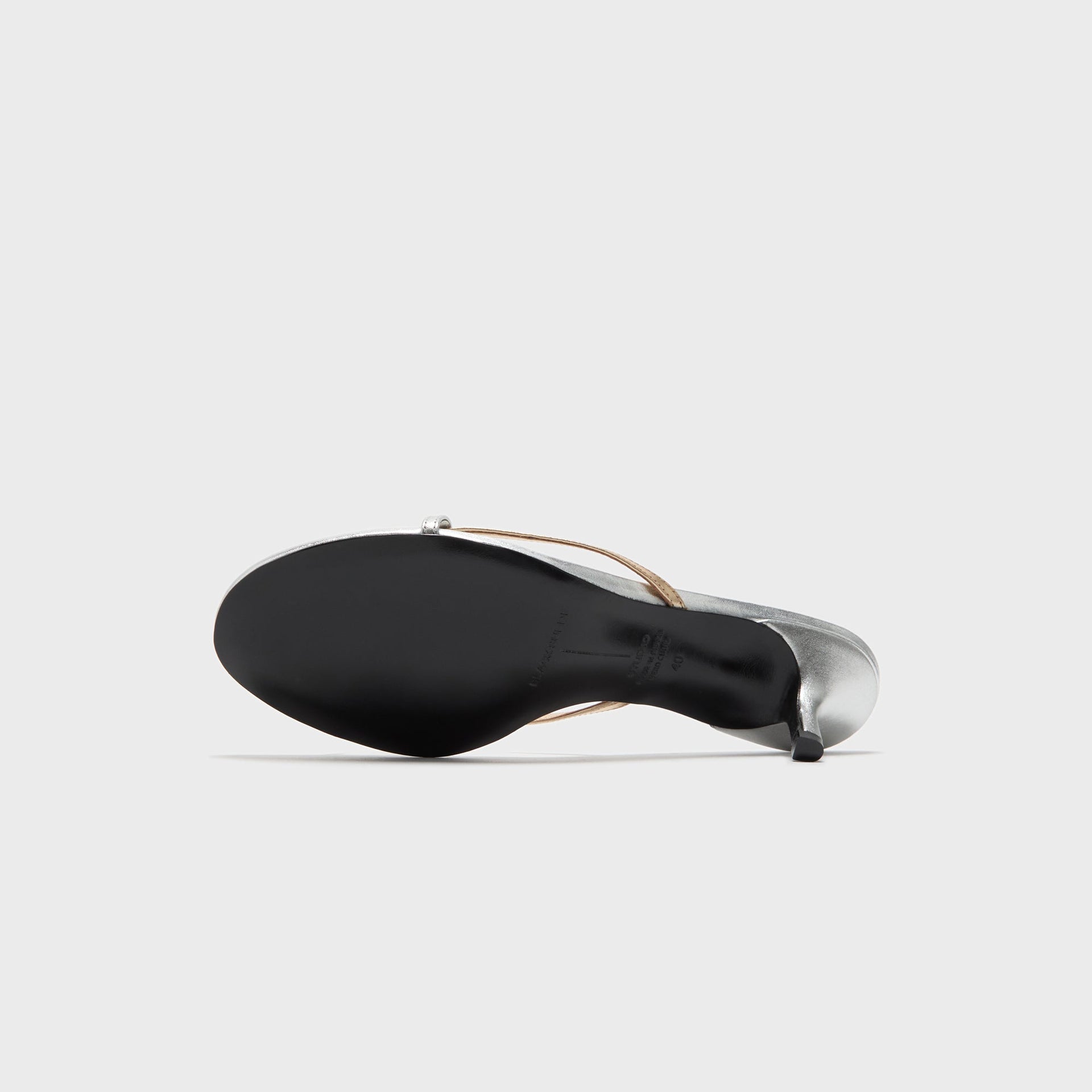 Black Suede Studio Fae 50 - Silver / Gold Metallic Leather