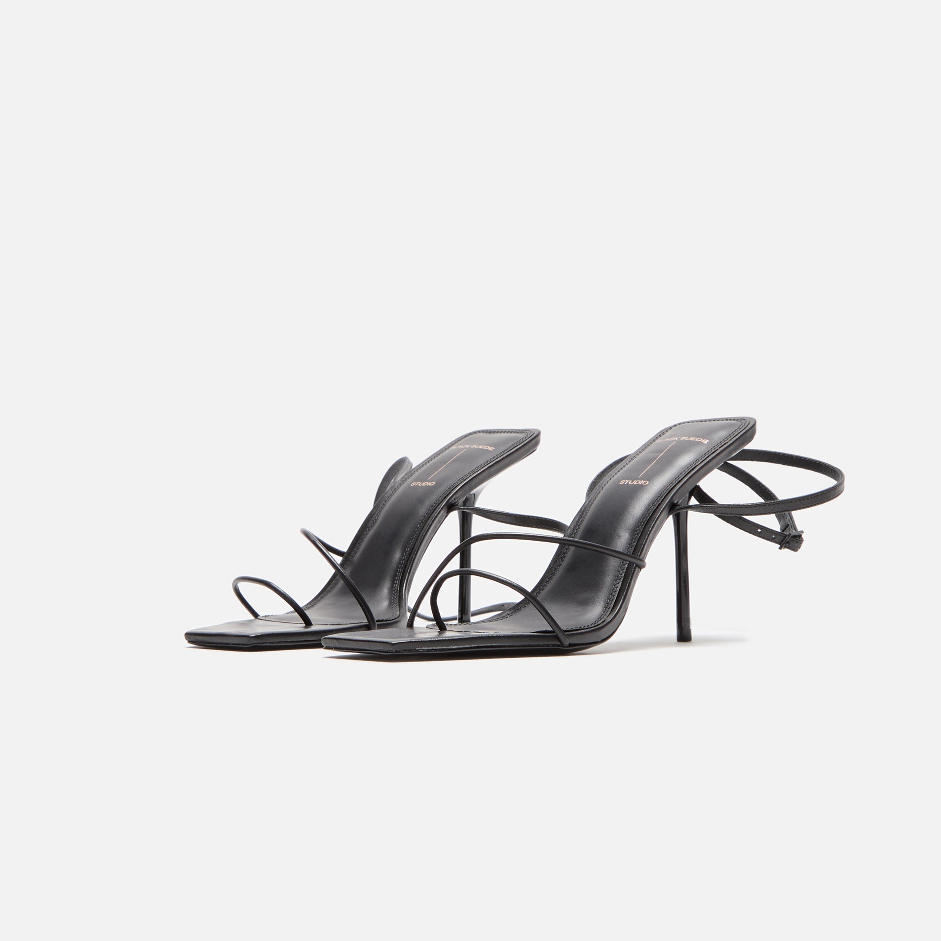 Black Suede Studio Iris 95 Sandal - Black Nappa