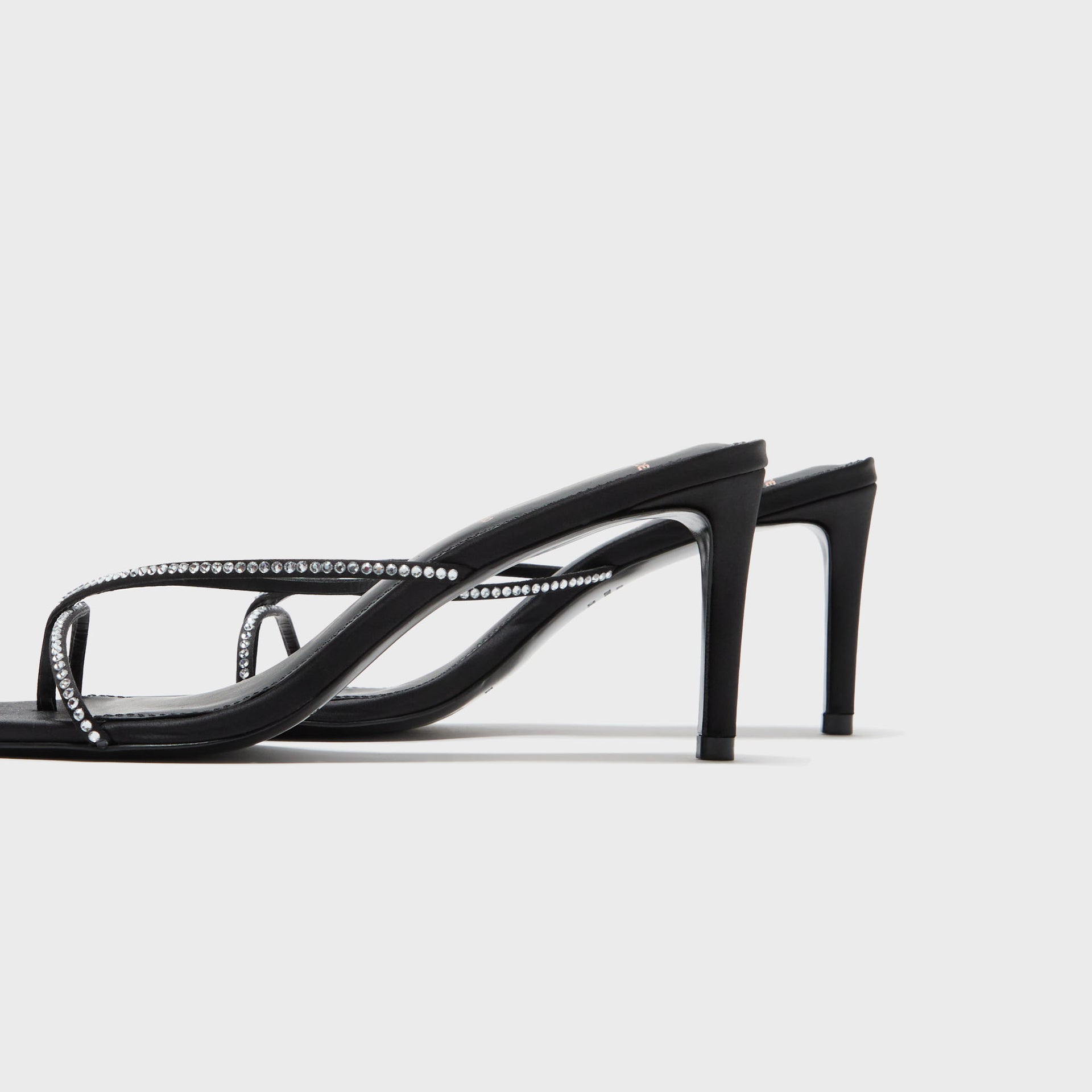 Black Suede Studio Jade 65 - Black Satin Embellished