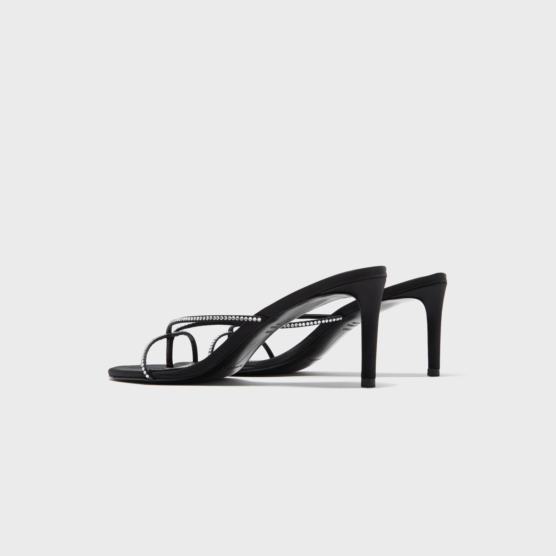 Black Suede Studio Jade 65 - Black Satin Embellished
