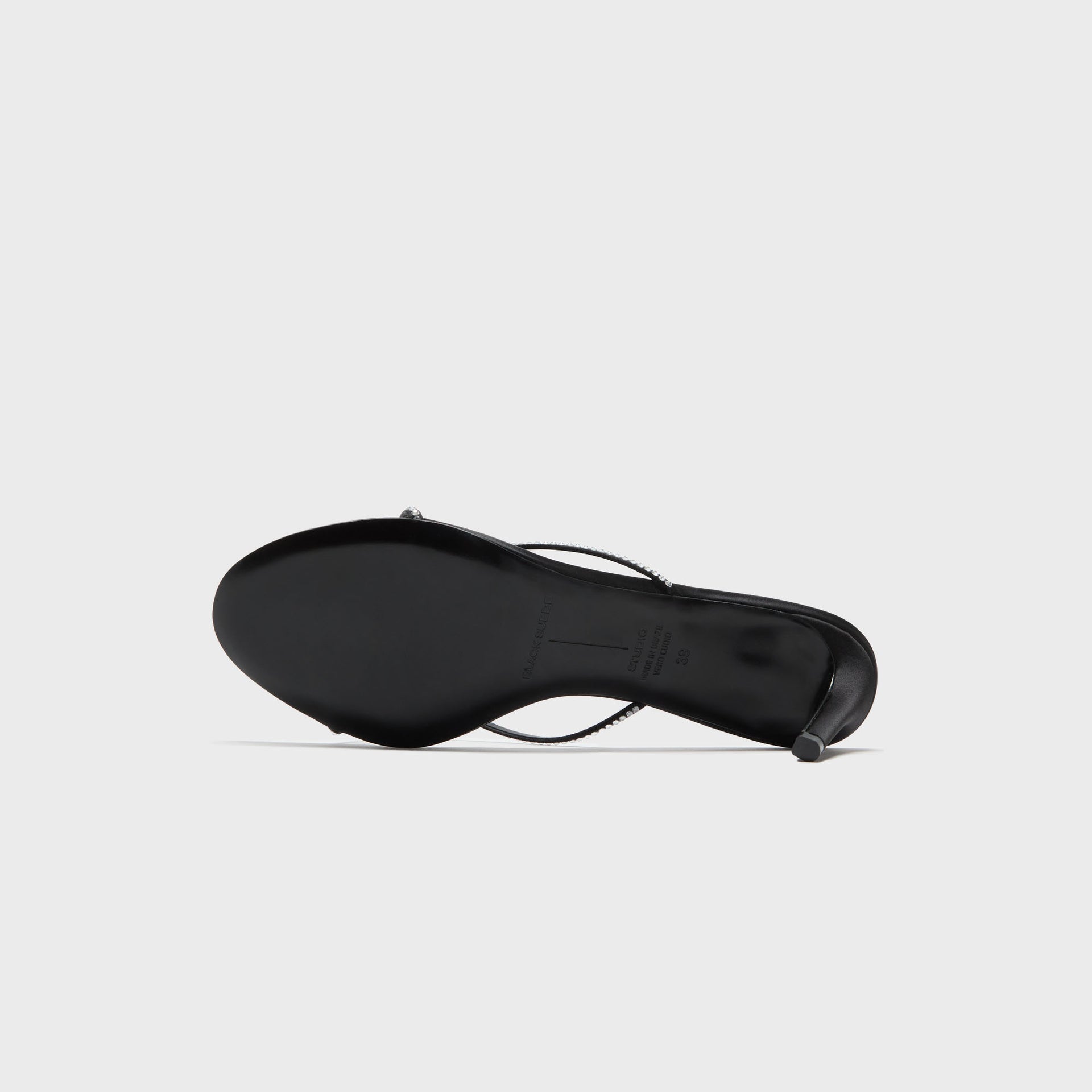 Black Suede Studio Jade 65 - Black Satin Embellished