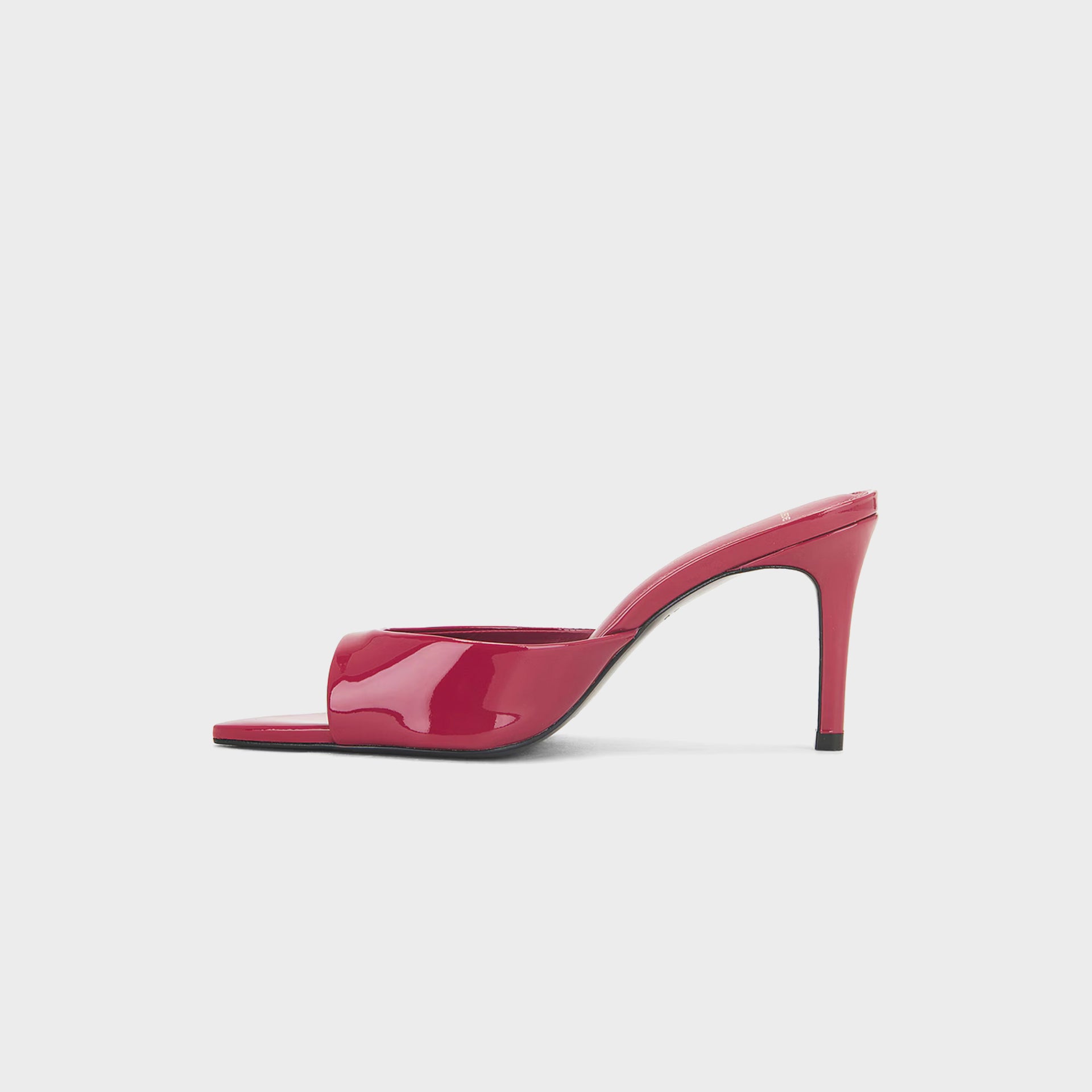 Black Suede Studio Brea Patent Leather Mule - Cherry
