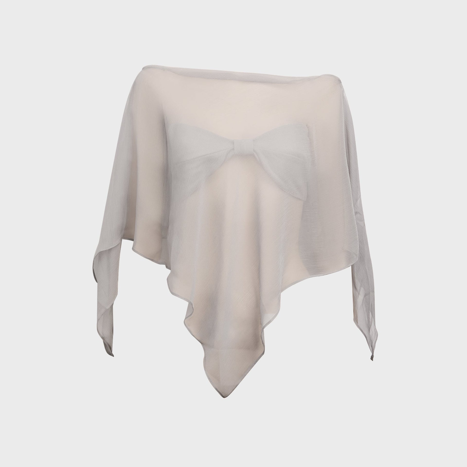 Buci Honeycrisp Poncho With Twist Tie Top - Slate