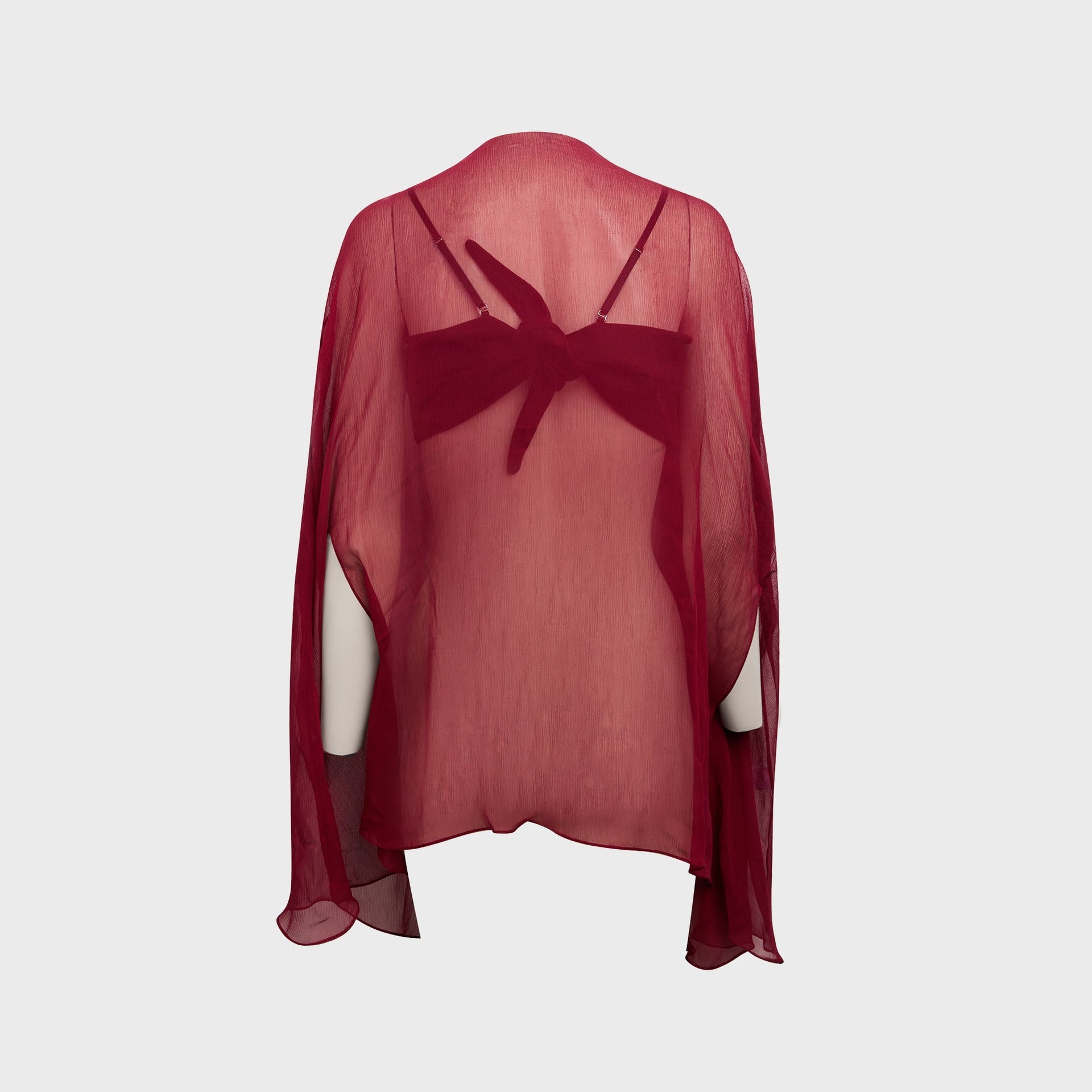 Buci Ibis Poncho Set - Burgundy
