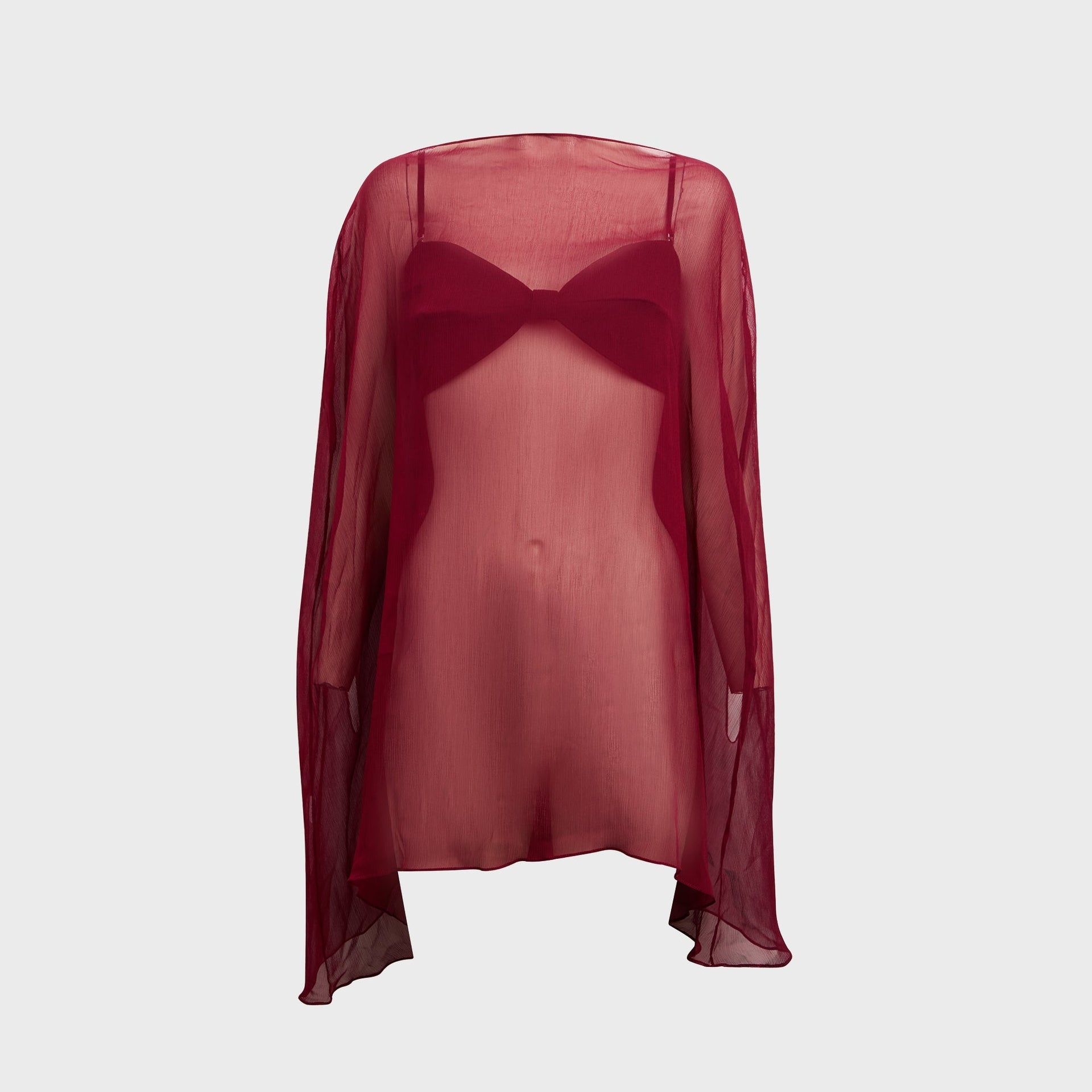 Buci Ibis Poncho Set - Burgundy
