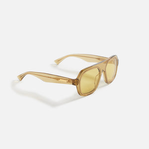 Bottega Veneta Round Acetate Sunglasses - Yellow / Yellow Lens