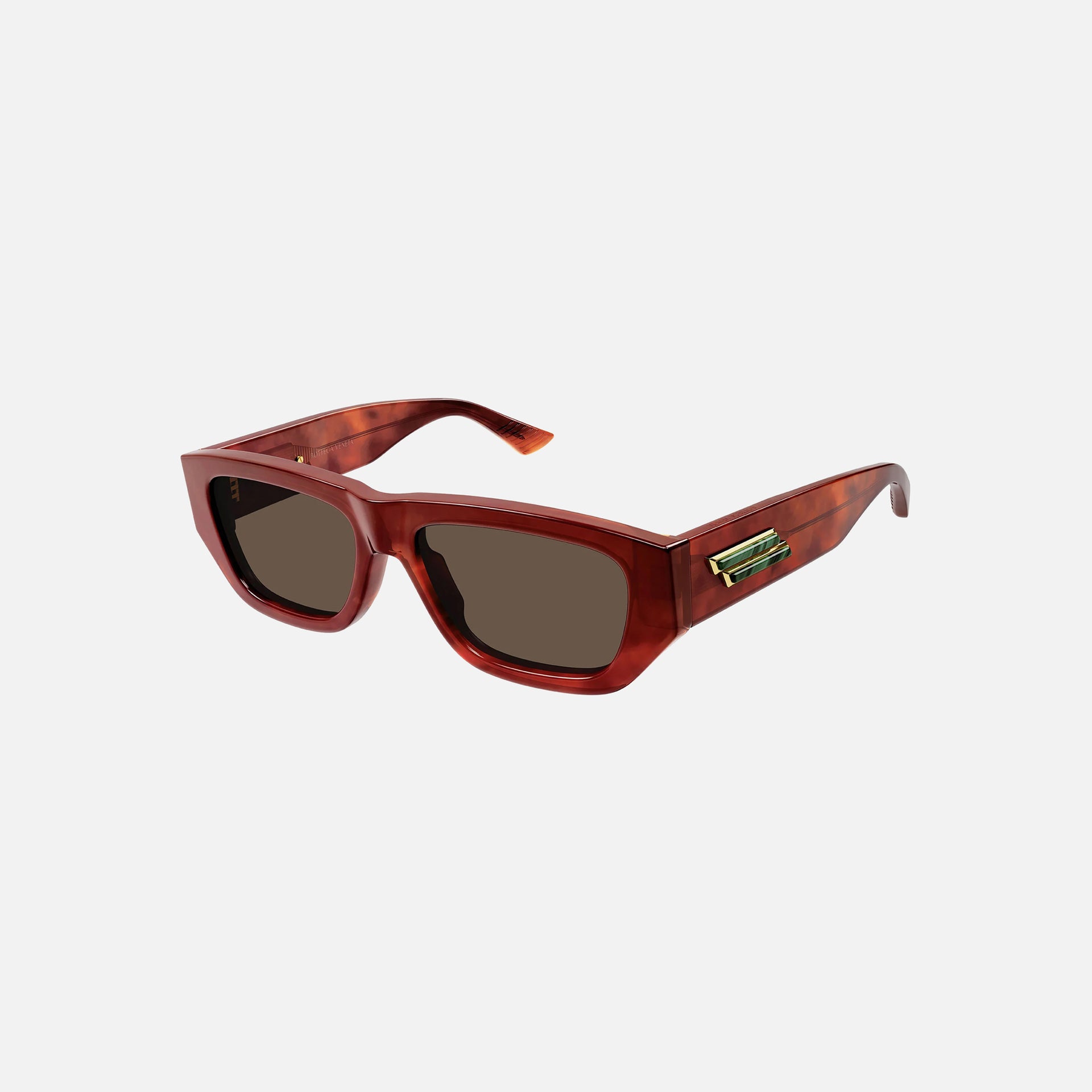 Bottega Veneta L Sunglass Unisex Recycled Acetate - Havana Brown