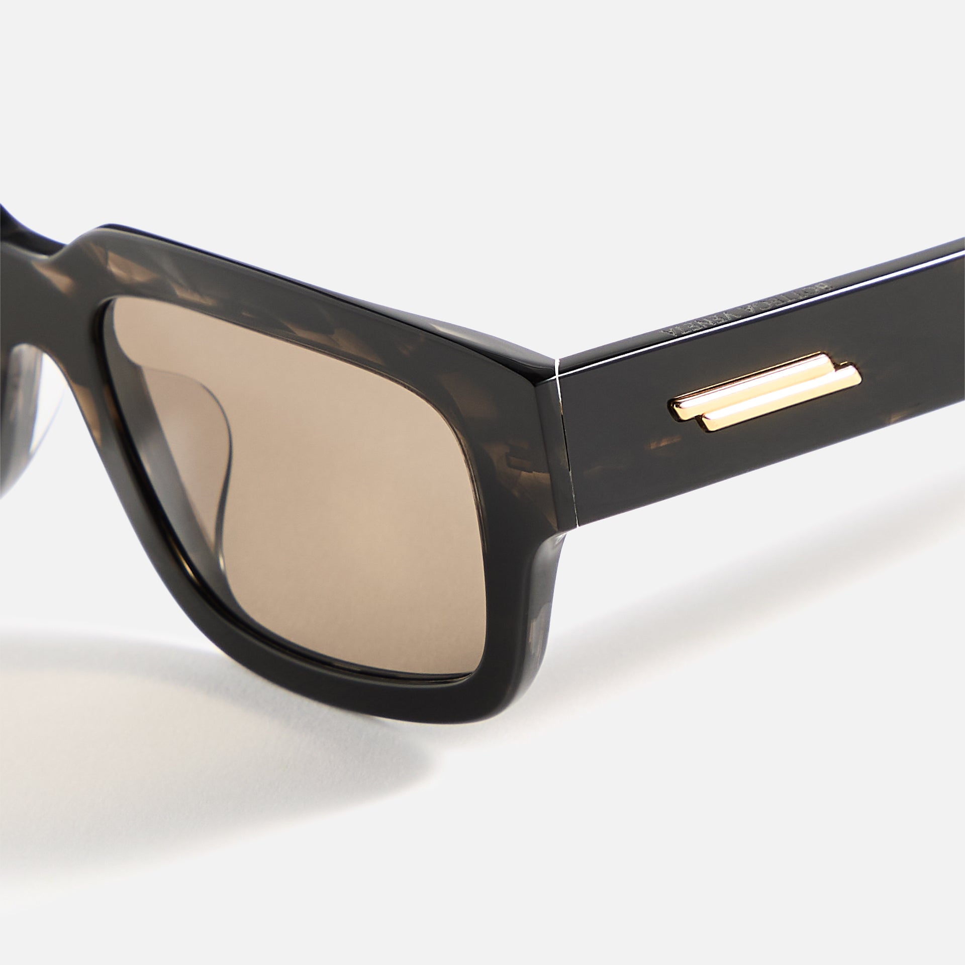 Bottega Veneta Rectangular Frames - Shiny Flamed / Black Havana