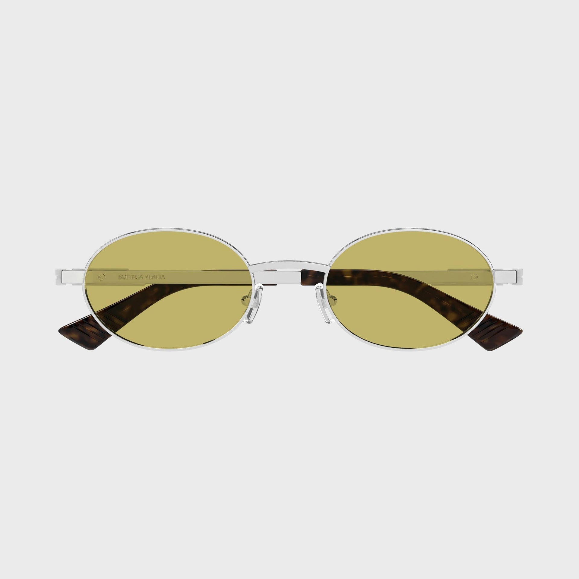 Bottega Veneta BV1470S Classic Oval Sunglasses - Gold / Brown