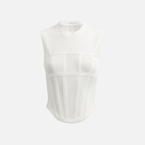 Dion Lee Rib Corset Tank - White