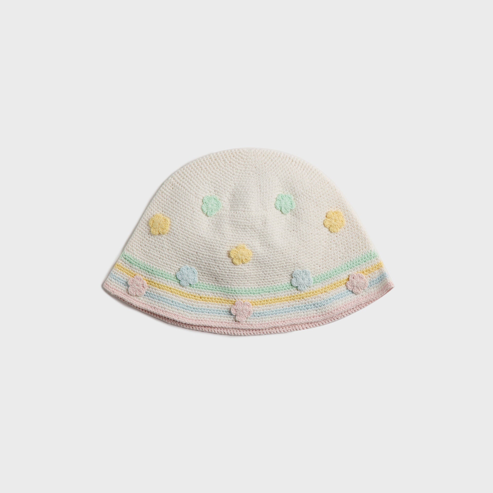Casablanca Kawaii Crochet Bucket Hat - White