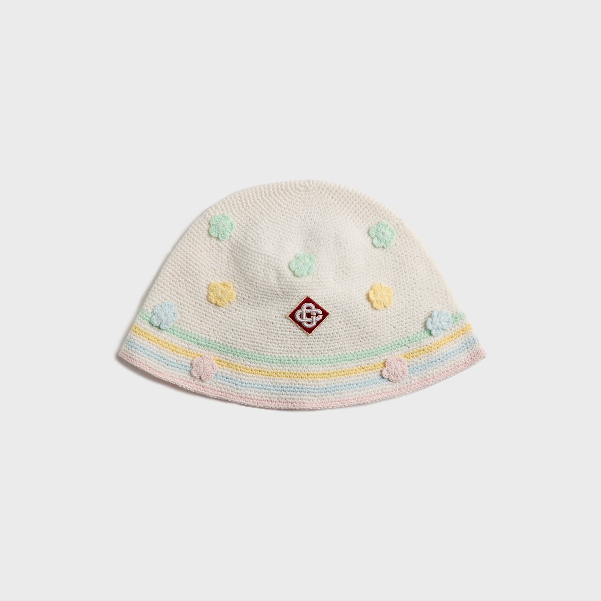 Casablanca Kawaii Crochet Bucket Hat - White