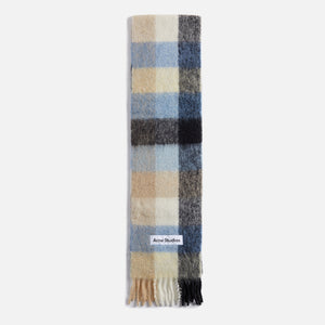 Acne Studios Vally Scarf - Blue / Beige / Black