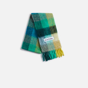 Acne Studios Vally Scarf - Jade Green / Yellow