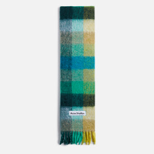 Acne Studios Vally Scarf - Jade Green / Yellow